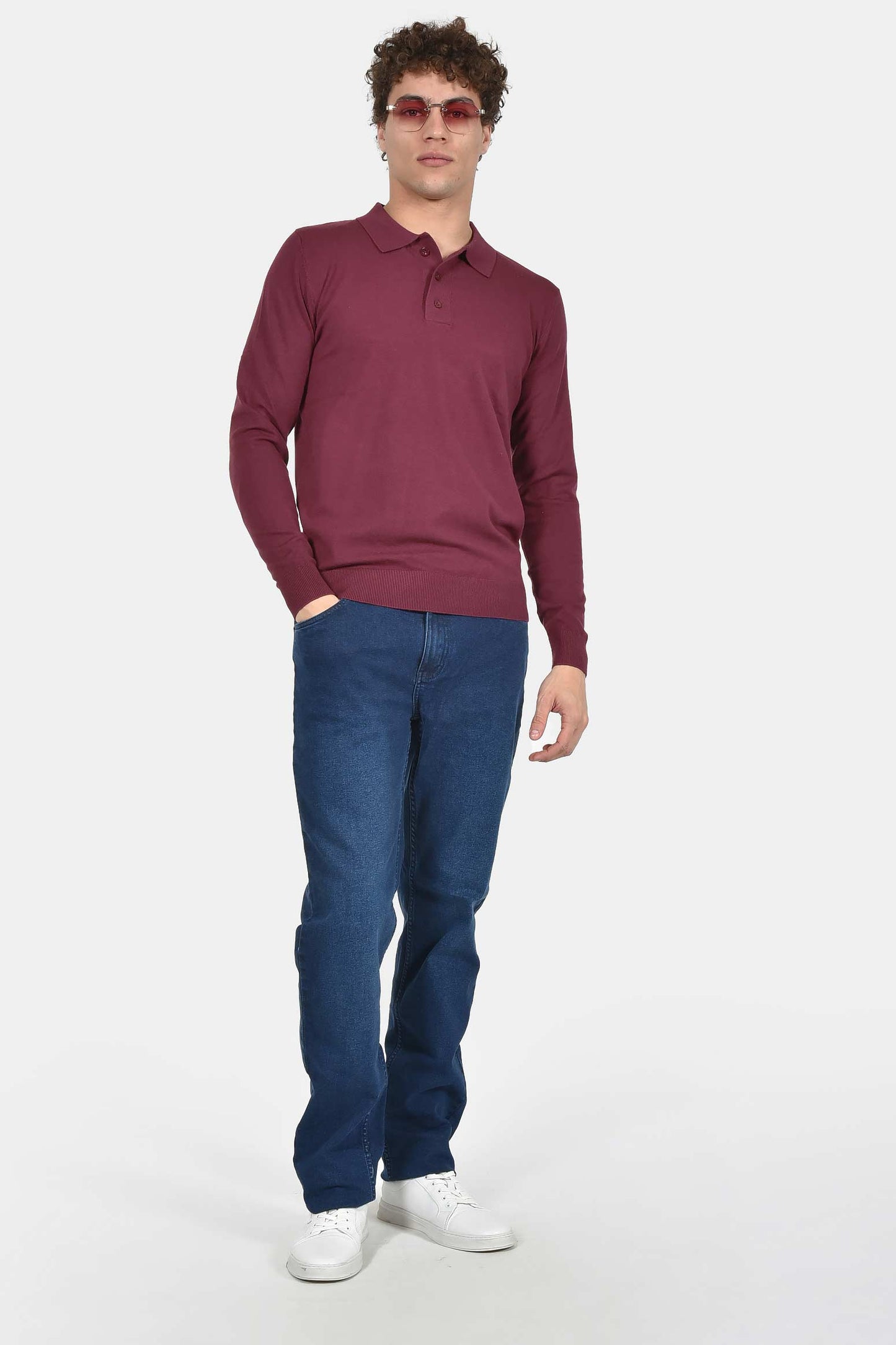 ανδρικό-πουλόβερ-με-γιακά-polo-normal-fit