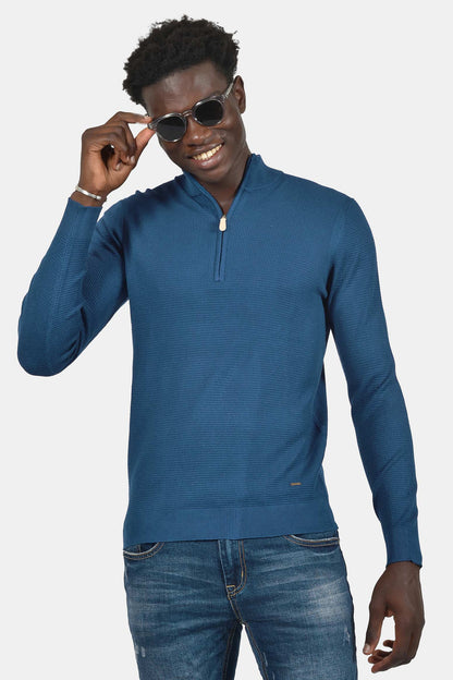 ανδρικό-πουλόβερ-half-zip-normal-fit