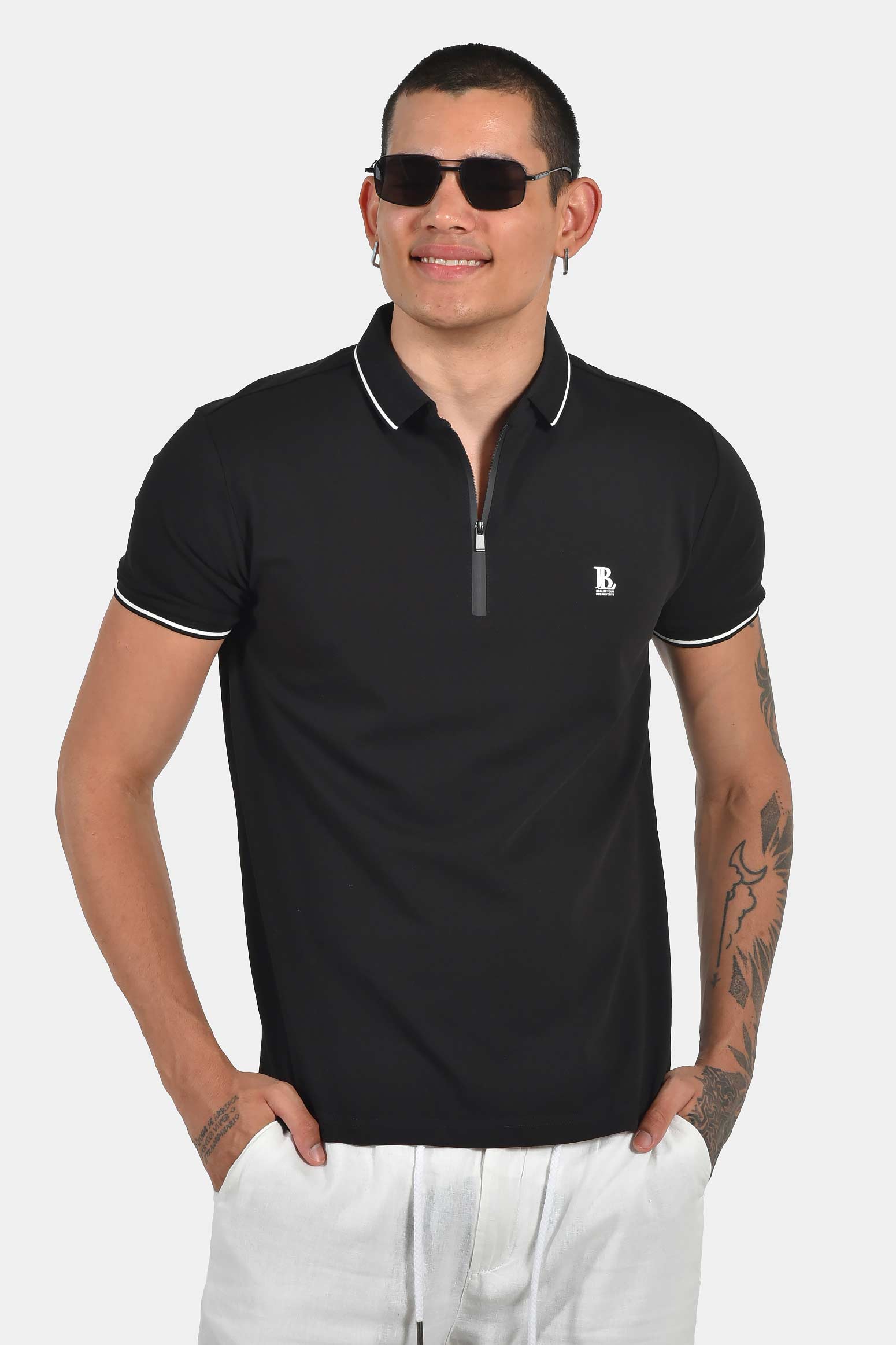 ανδρική-μπλούζα-polo-normal-fit-με-φερμουάρ-λαιμόκοψης-από-βαμβάκι-με-ελαστίνη