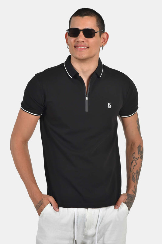 ανδρική-μπλούζα-polo-normal-fit-με-φερμουάρ-λαιμόκοψης-από-βαμβάκι-με-ελαστίνη