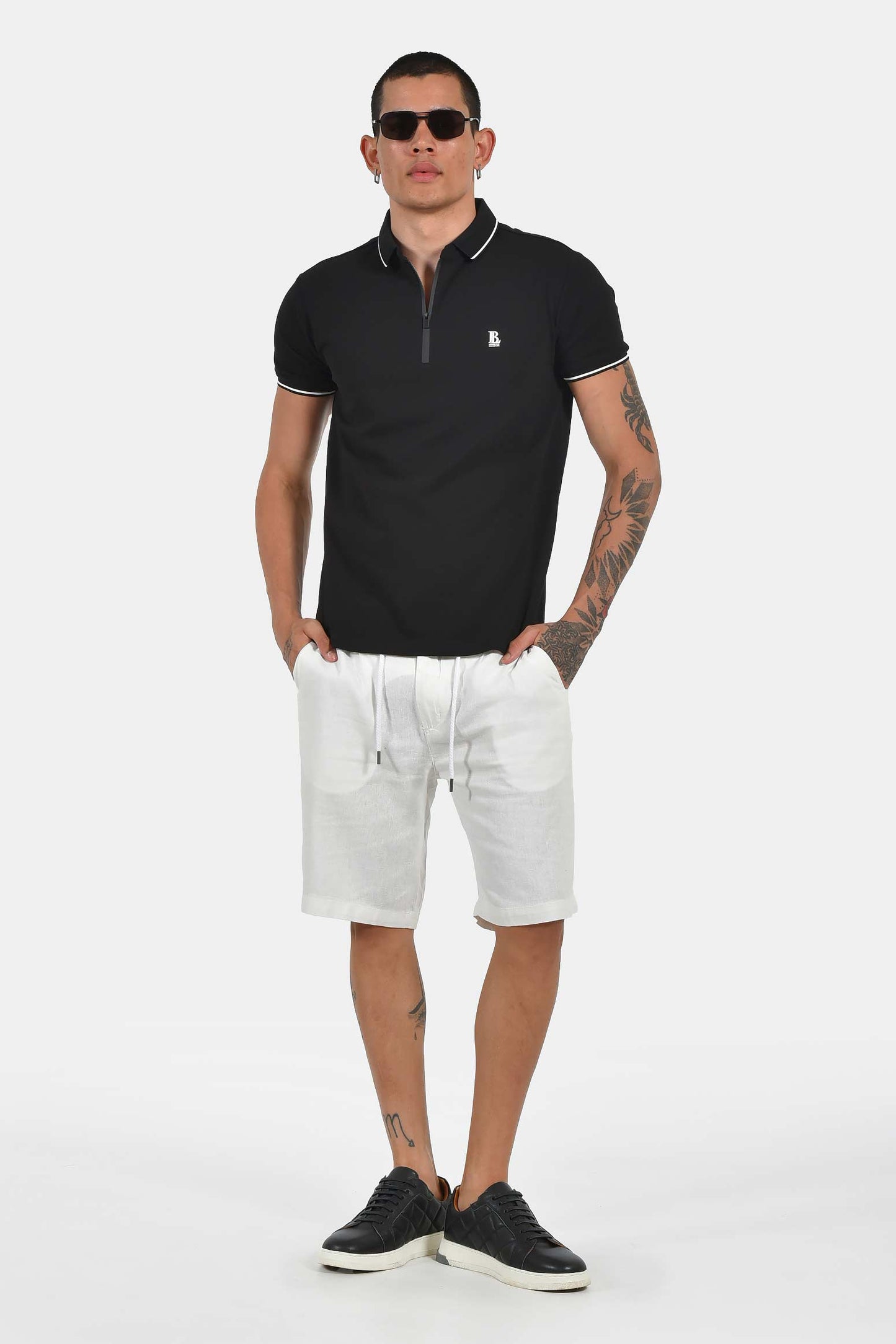 ανδρική-μπλούζα-polo-normal-fit-με-φερμουάρ-λαιμόκοψης-από-βαμβάκι-με-ελαστίνη