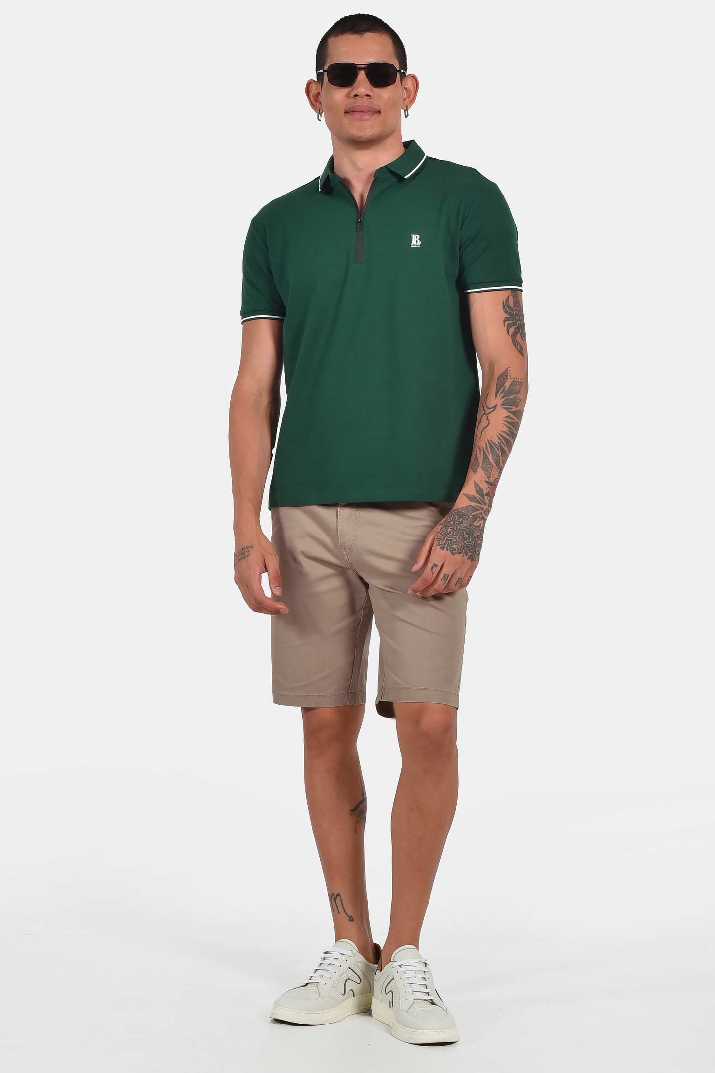 ανδρική-μπλούζα-polo-normal-fit-με-φερμουάρ-λαιμόκοψης-από-βαμβάκι-με-ελαστίνη