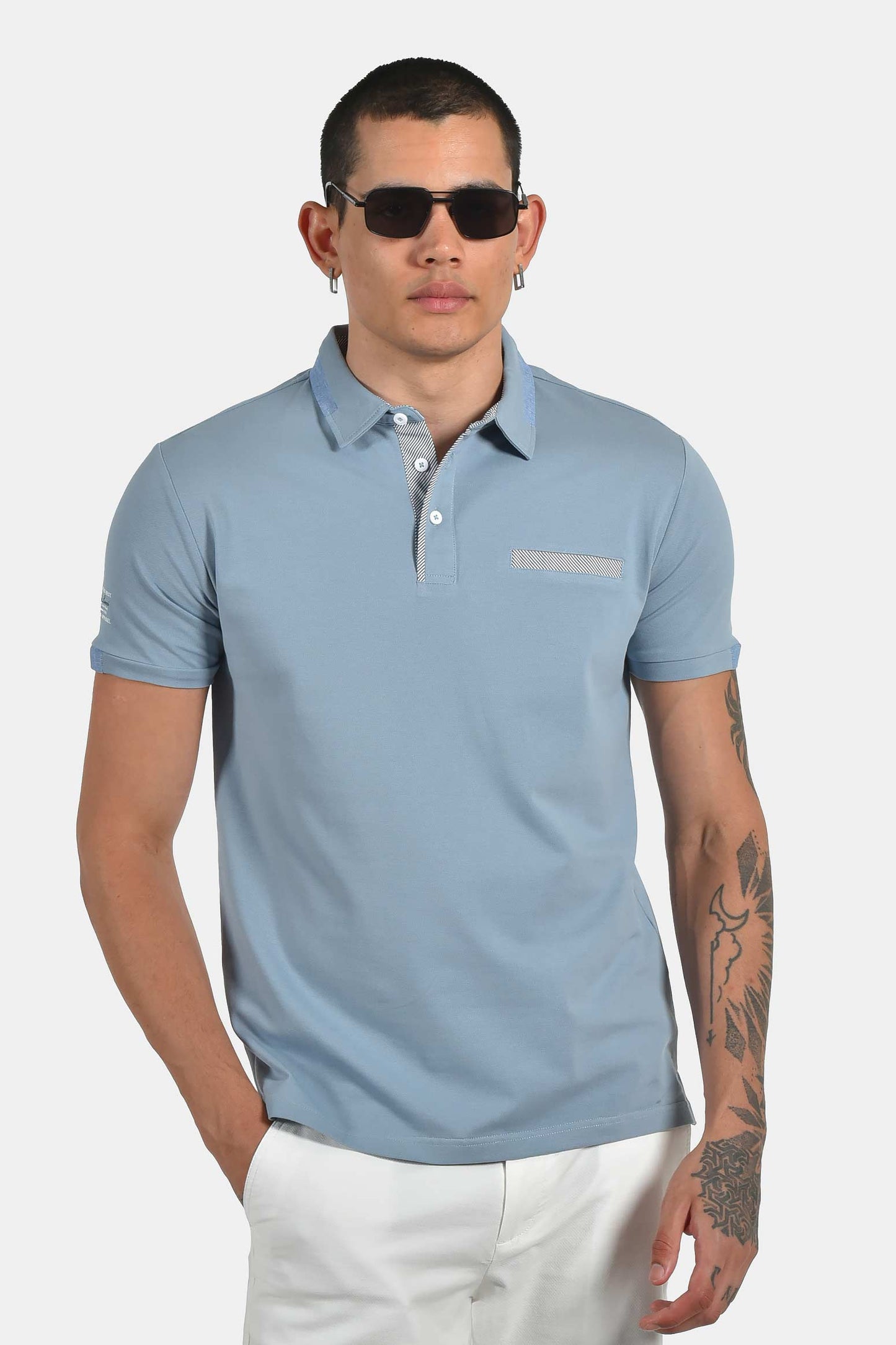 ανδρική-μπλούζα-polo-normal-fit-με-ελαστική-σύνθεση-&-διακριτικές-λεπτομέρειες-γιακά