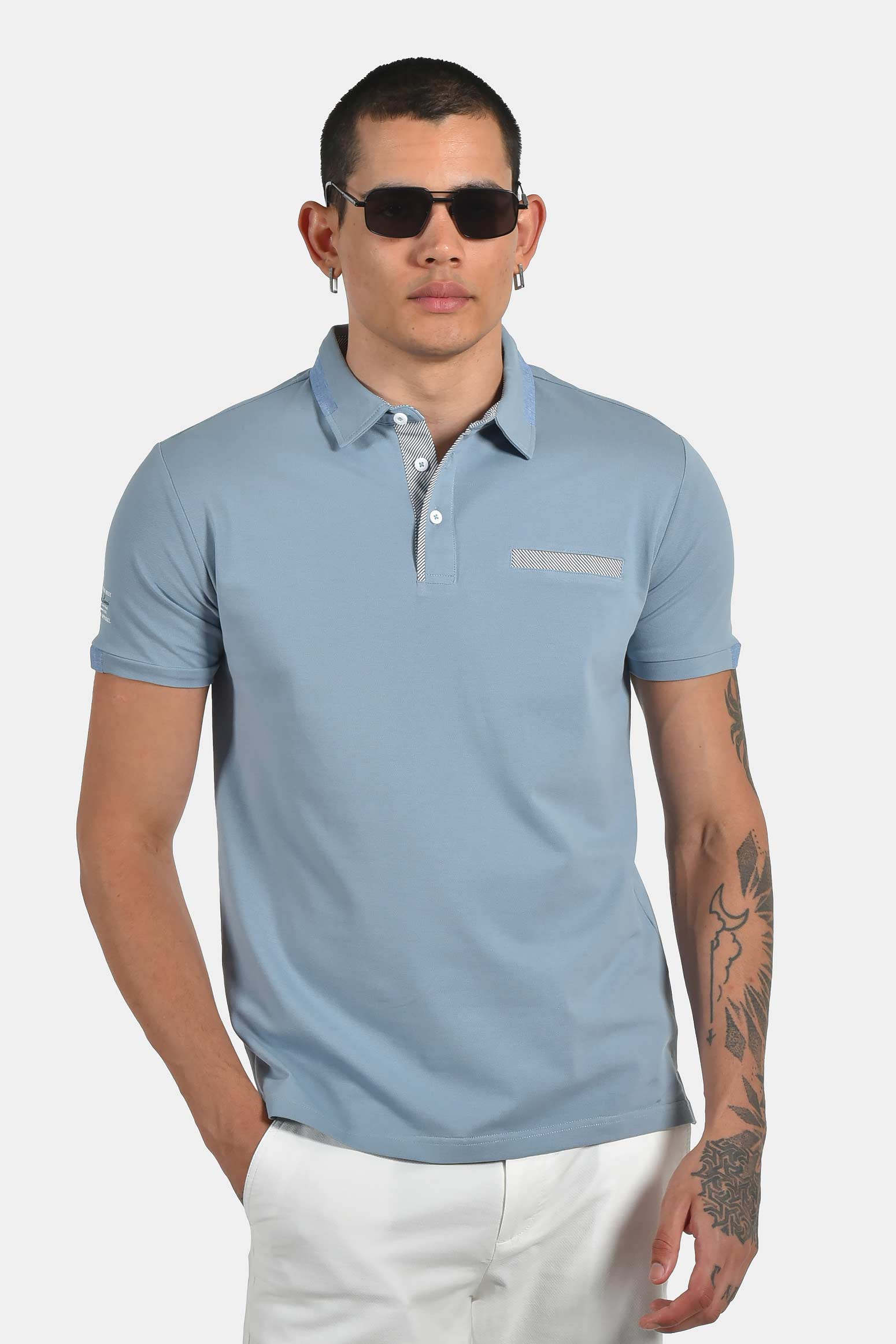 ανδρική-μπλούζα-polo-normal-fit-με-ελαστική-σύνθεση-&-διακριτικές-λεπτομέρειες-γιακά
