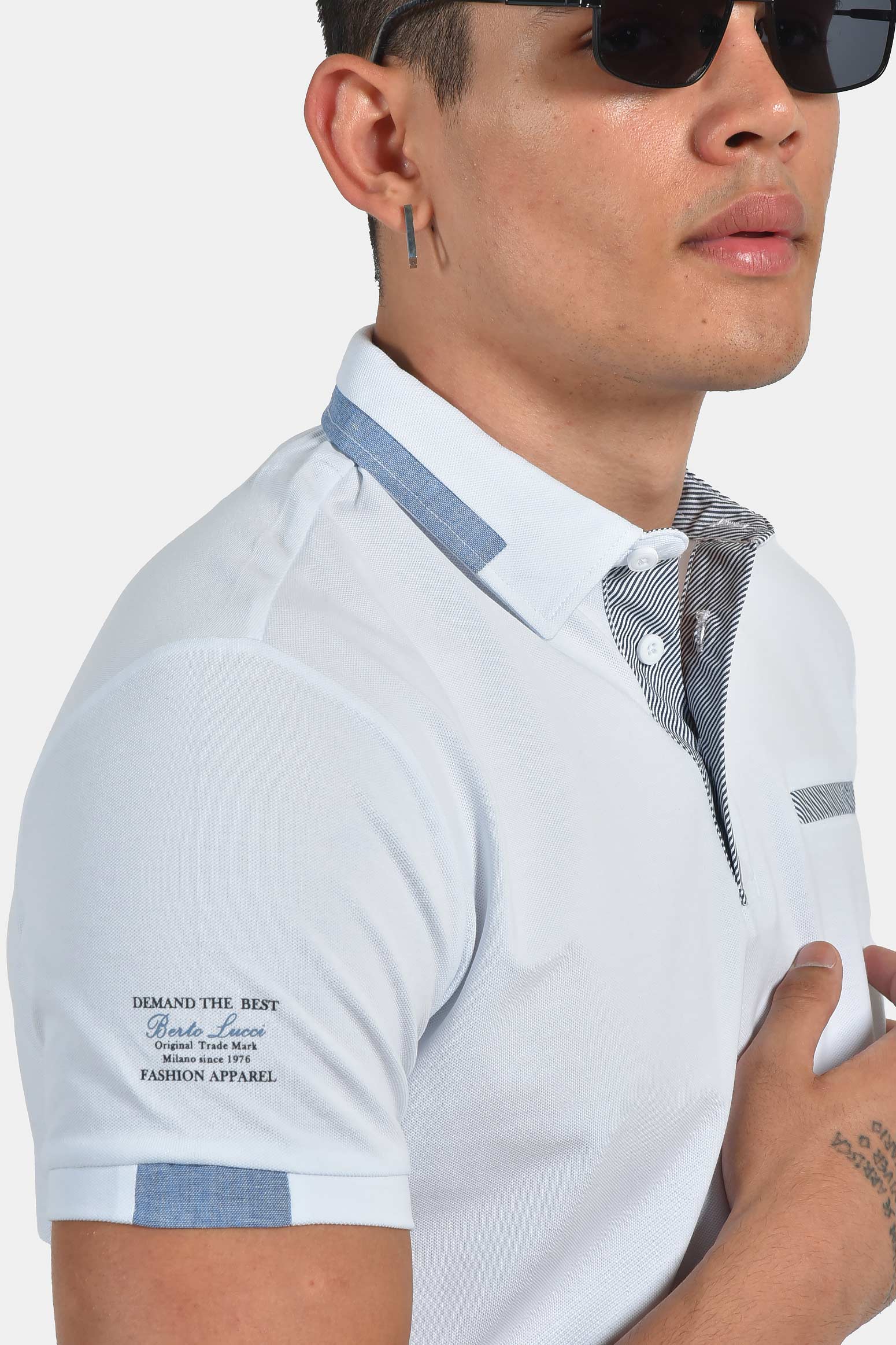 ανδρική-μπλούζα-polo-normal-fit-με-ελαστική-σύνθεση-&-διακριτικές-λεπτομέρειες-γιακά