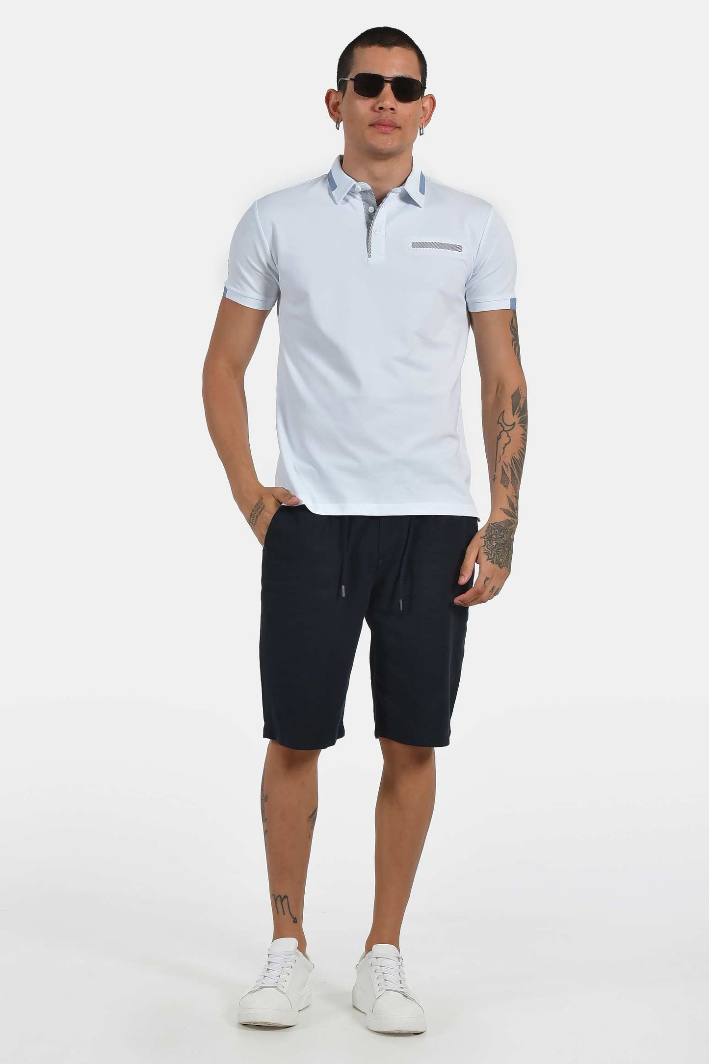 ανδρική-μπλούζα-polo-normal-fit-με-ελαστική-σύνθεση-&-διακριτικές-λεπτομέρειες-γιακά