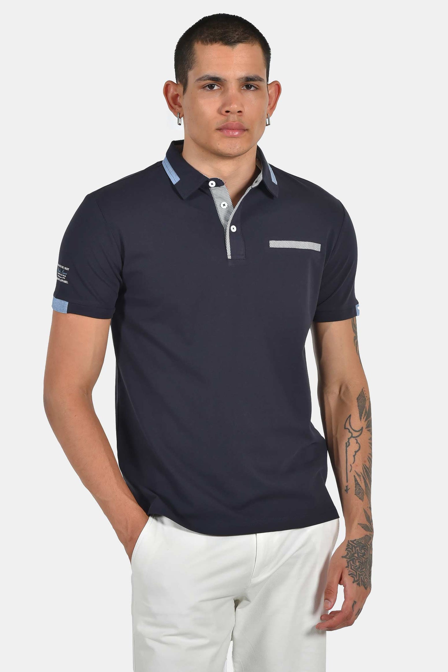 ανδρική-μπλούζα-polo-normal-fit-με-ελαστική-σύνθεση-&-διακριτικές-λεπτομέρειες-γιακά