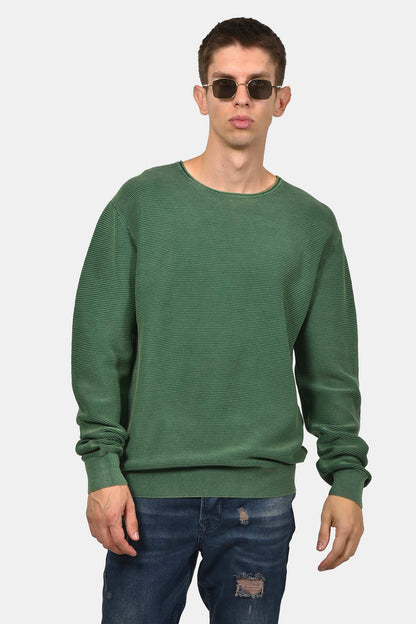 ανδρικό-βαμβακερό-πουλόβερ-stone-wash-με-ανάγλυφο-ριγέ-σχέδιο