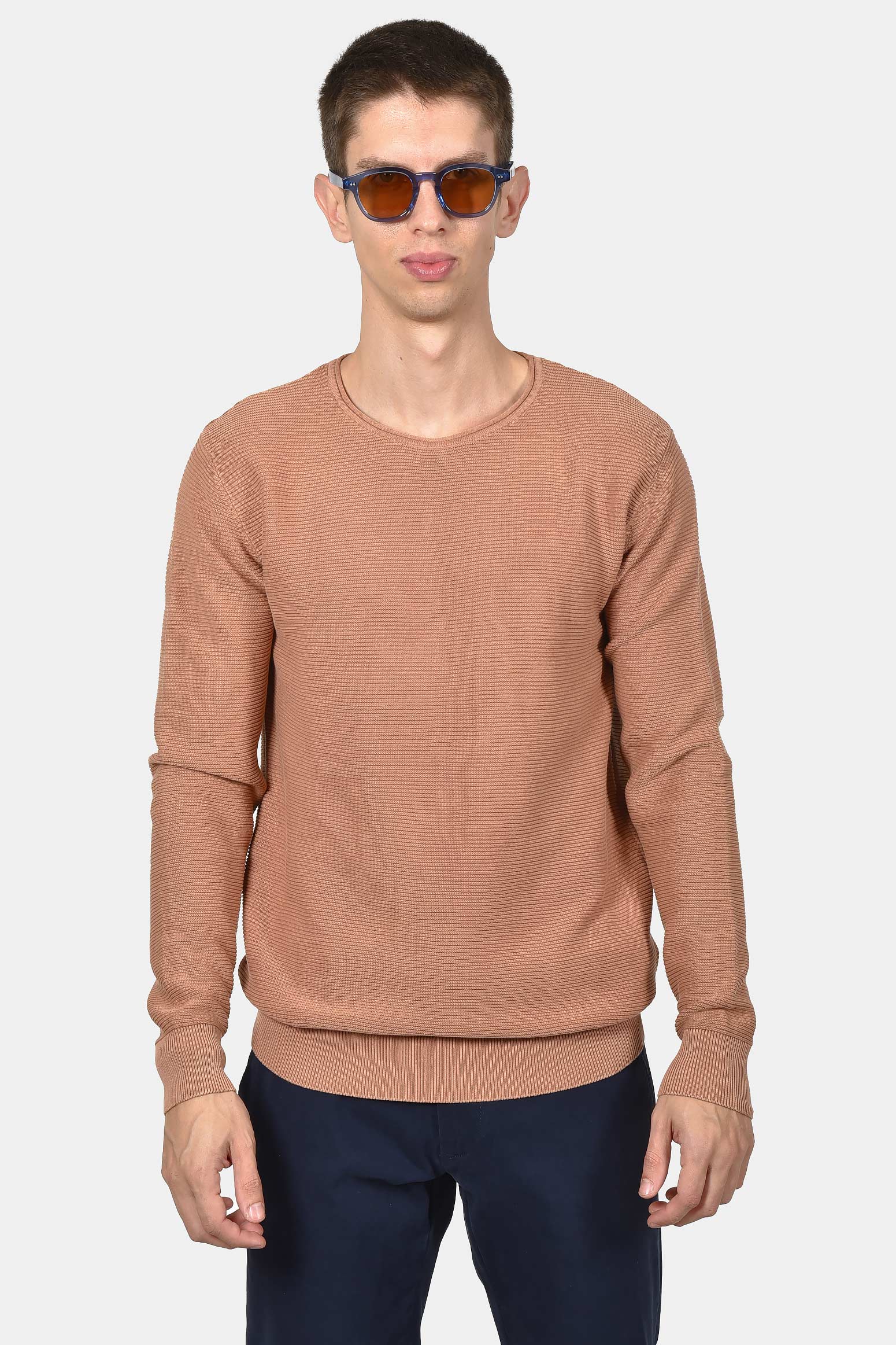 ανδρικό-βαμβακερό-πουλόβερ-stone-wash-με-ανάγλυφο-ριγέ-σχέδιο