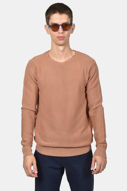 ανδρικό-βαμβακερό-πουλόβερ-stone-wash-με-ανάγλυφο-ριγέ-σχέδιο