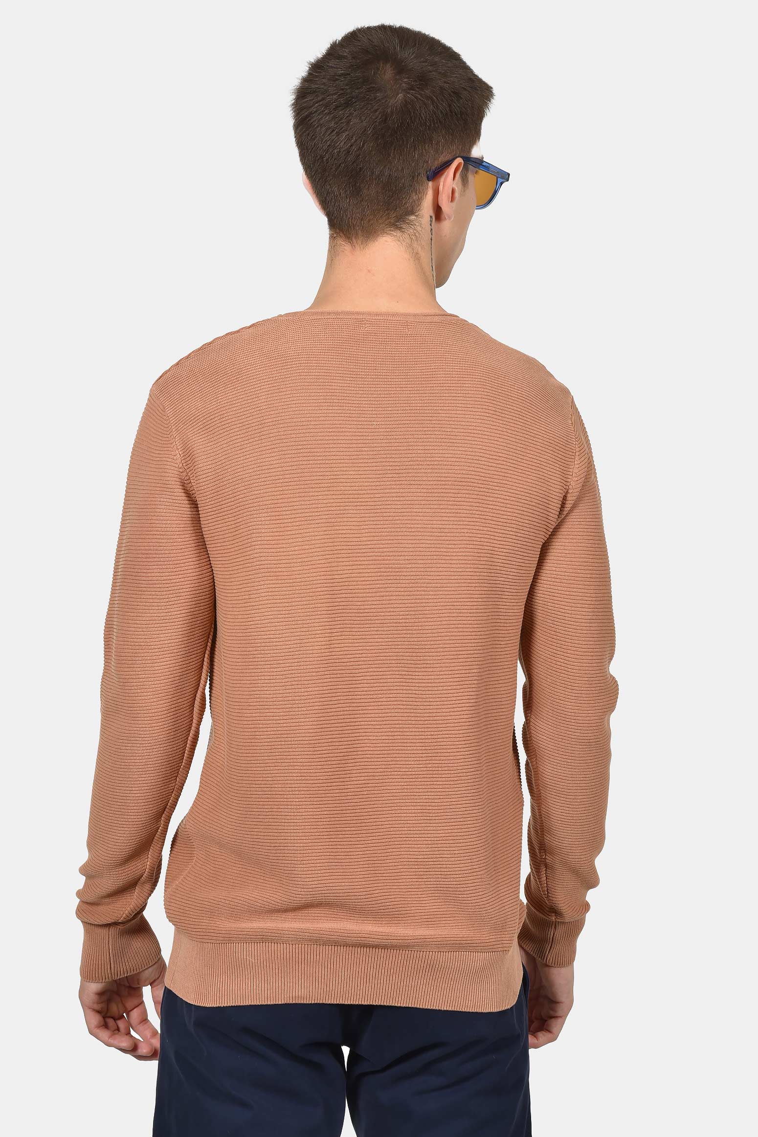 ανδρικό-βαμβακερό-πουλόβερ-stone-wash-με-ανάγλυφο-ριγέ-σχέδιο