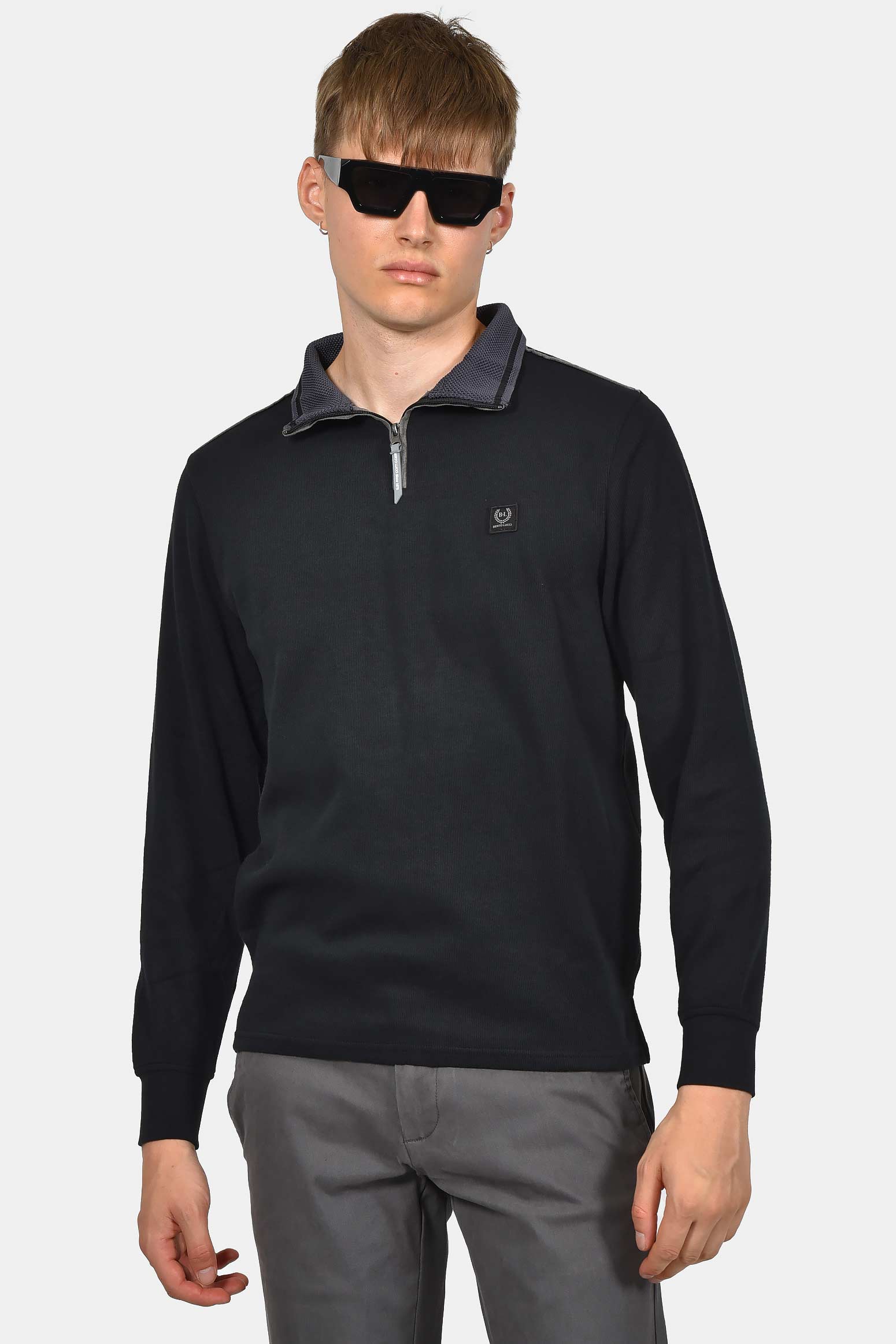 ανδρικό-φούτερ-half-zip-normal-fit-με-μοντέρνο-γιακά