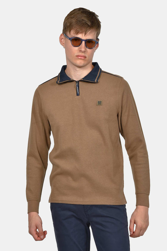 ανδρικό-φούτερ-half-zip-normal-fit-με-μοντέρνο-γιακά