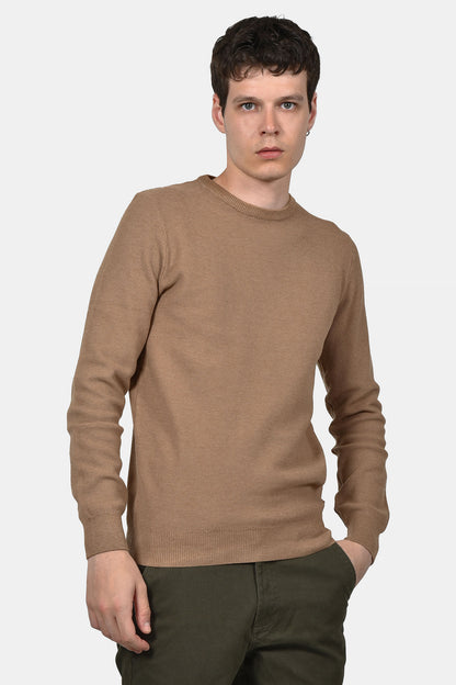 ανδρικό-πουλόβερ-normal-fit-με-στρογγυλή-λαιμόκοψη