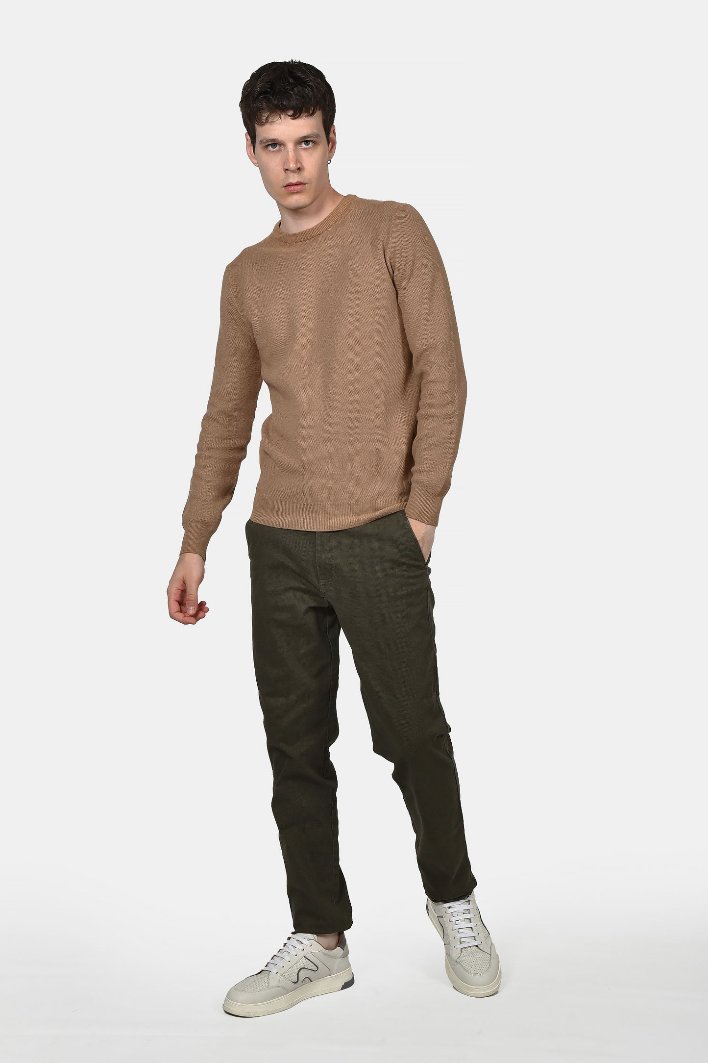 Ανδρικό Πουλόβερ Normal Fit Με Στρογγυλή Λαιμόκοψη