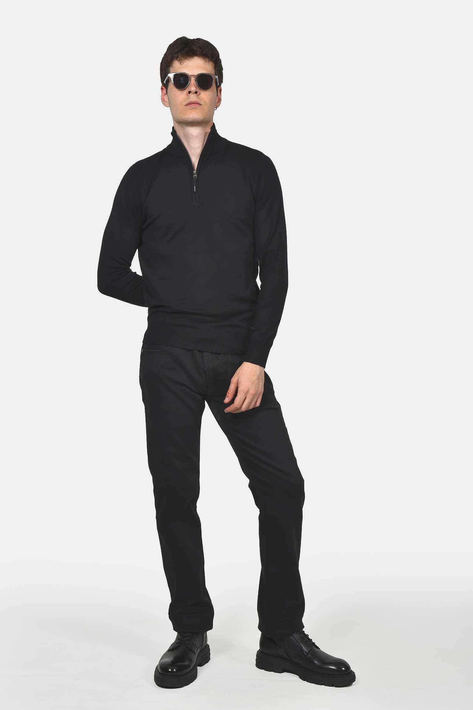 ανδρικό-πλεκτό-half-zip-normal-fit-100%-βαμβάκι