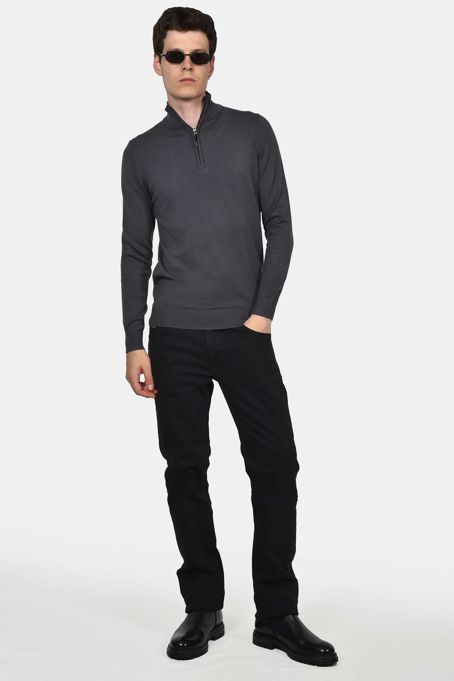 ανδρικό-πλεκτό-half-zip-normal-fit-100%-βαμβάκι