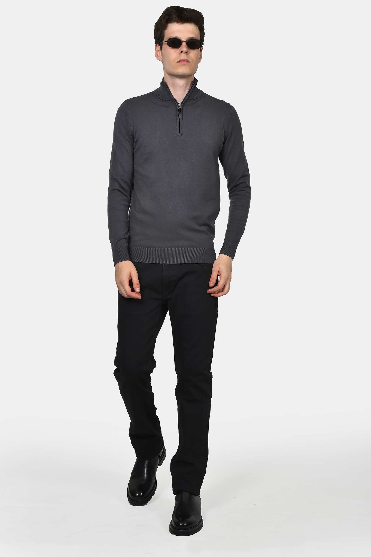 ανδρικό-πλεκτό-half-zip-normal-fit-100%-βαμβάκι