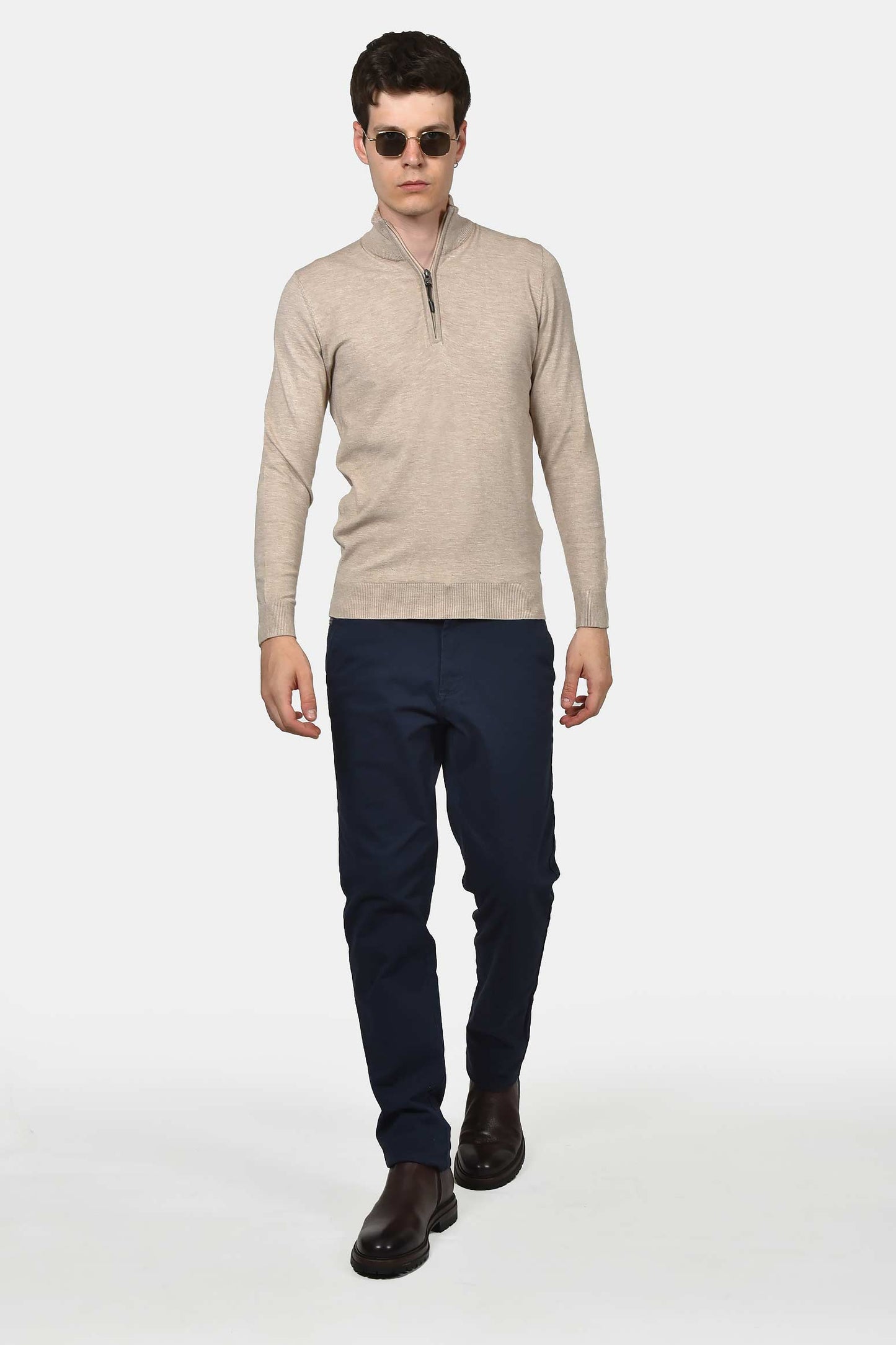 ανδρικό-πλεκτό-half-zip-normal-fit-100%-βαμβάκι