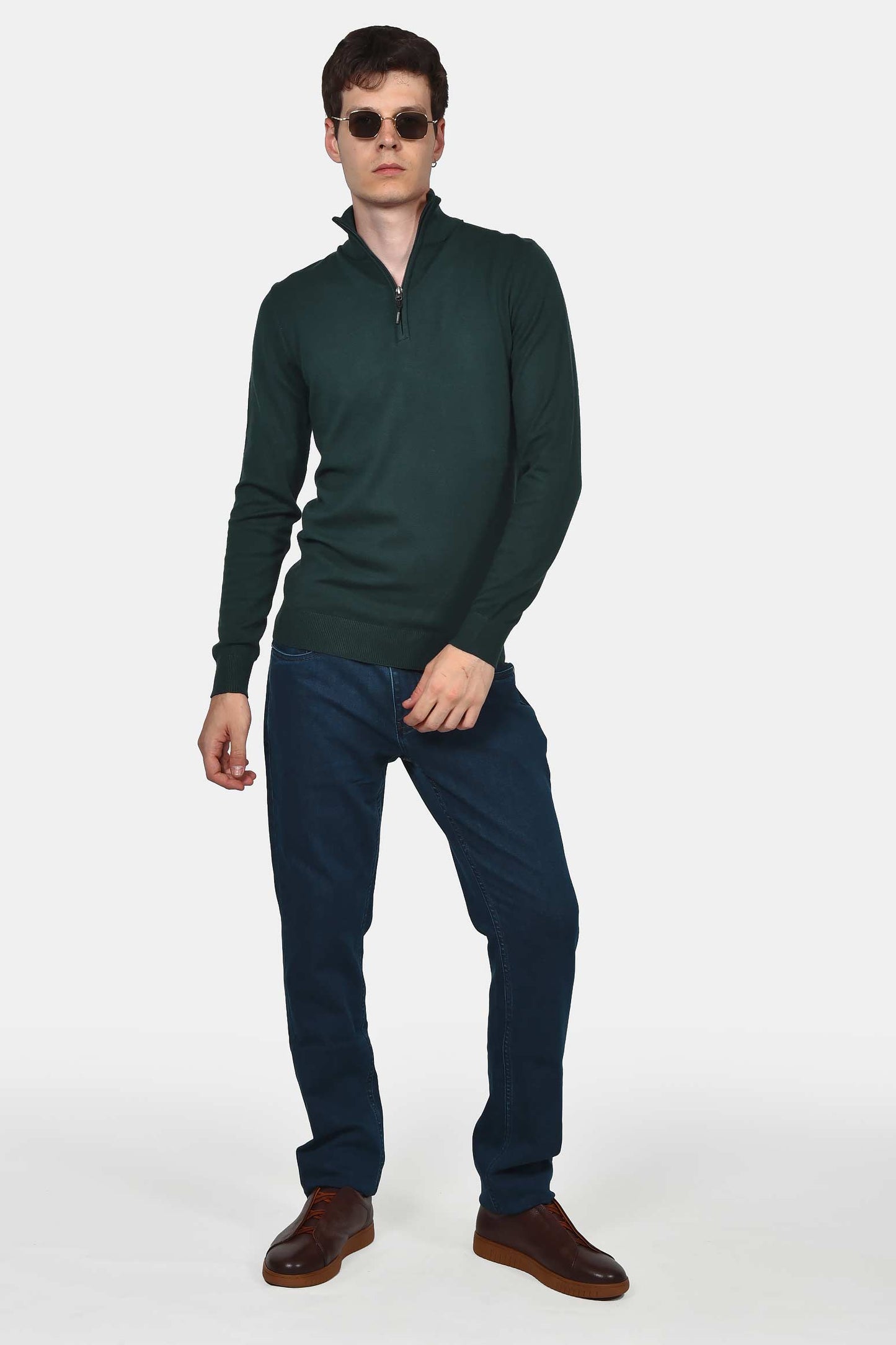 ανδρικό-πλεκτό-half-zip-normal-fit-100%-βαμβάκι