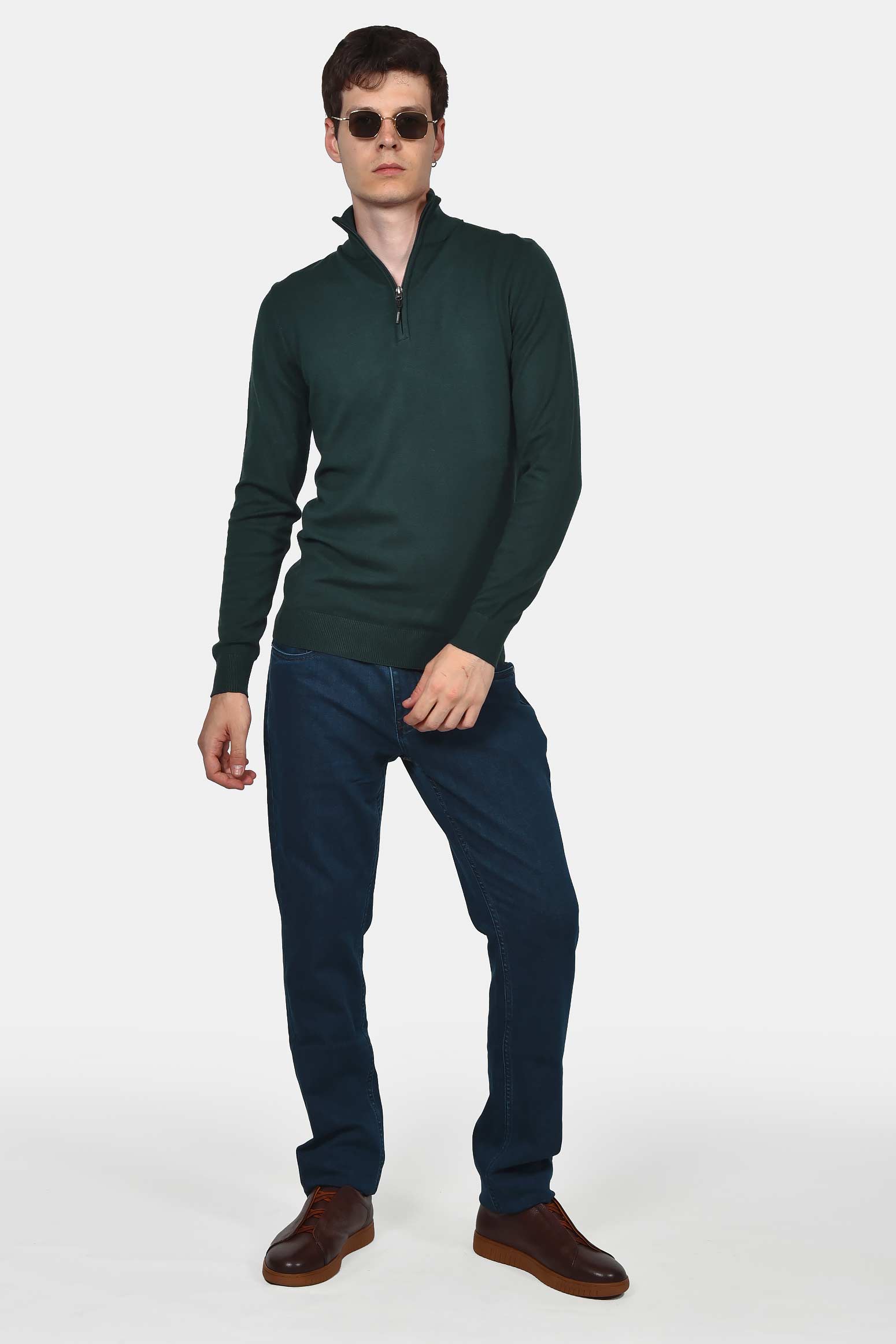 ανδρικό-πλεκτό-half-zip-normal-fit-100%-βαμβάκι