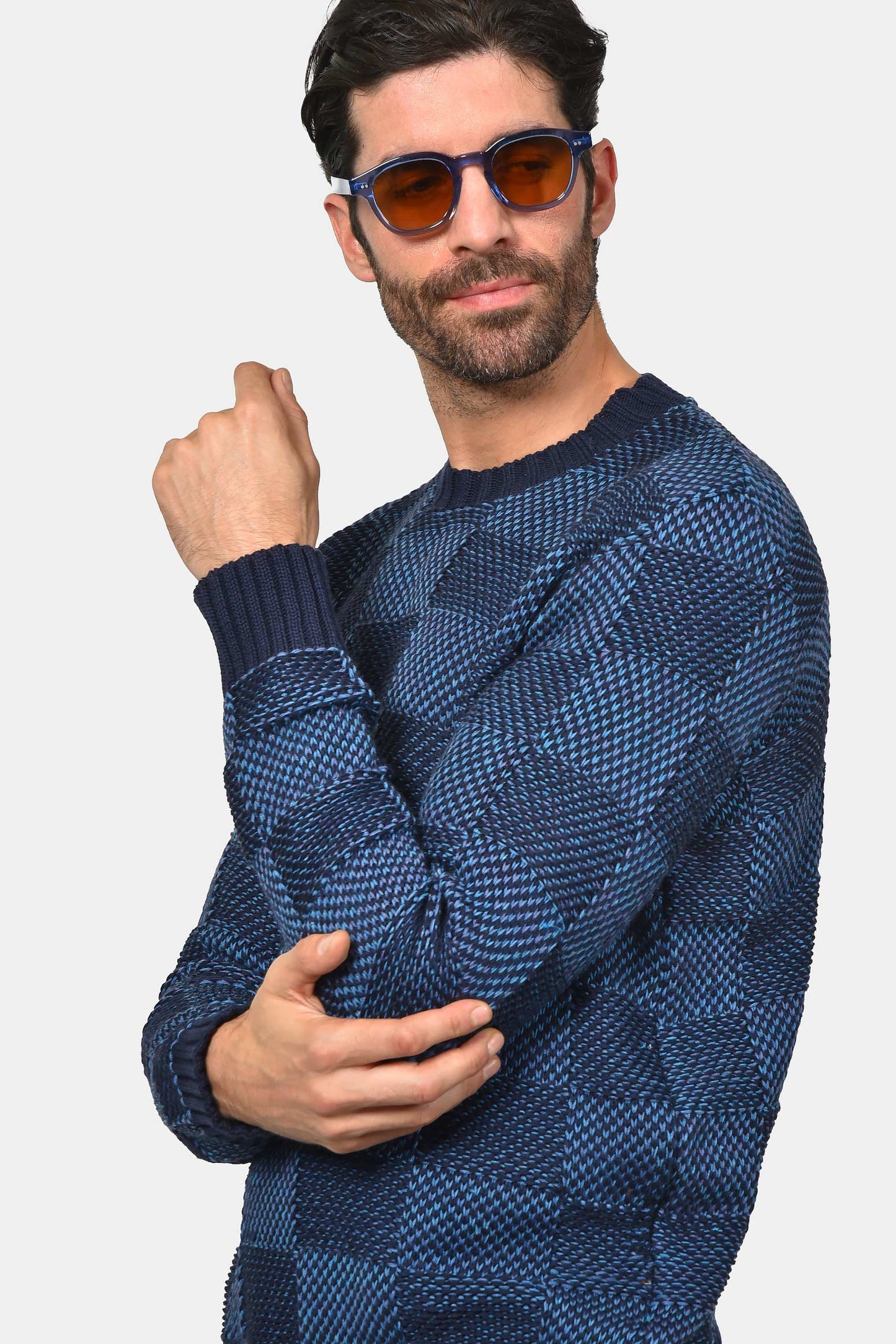ανδρικό-πουλόβερ-με-σχέδιο-σκακιέρα