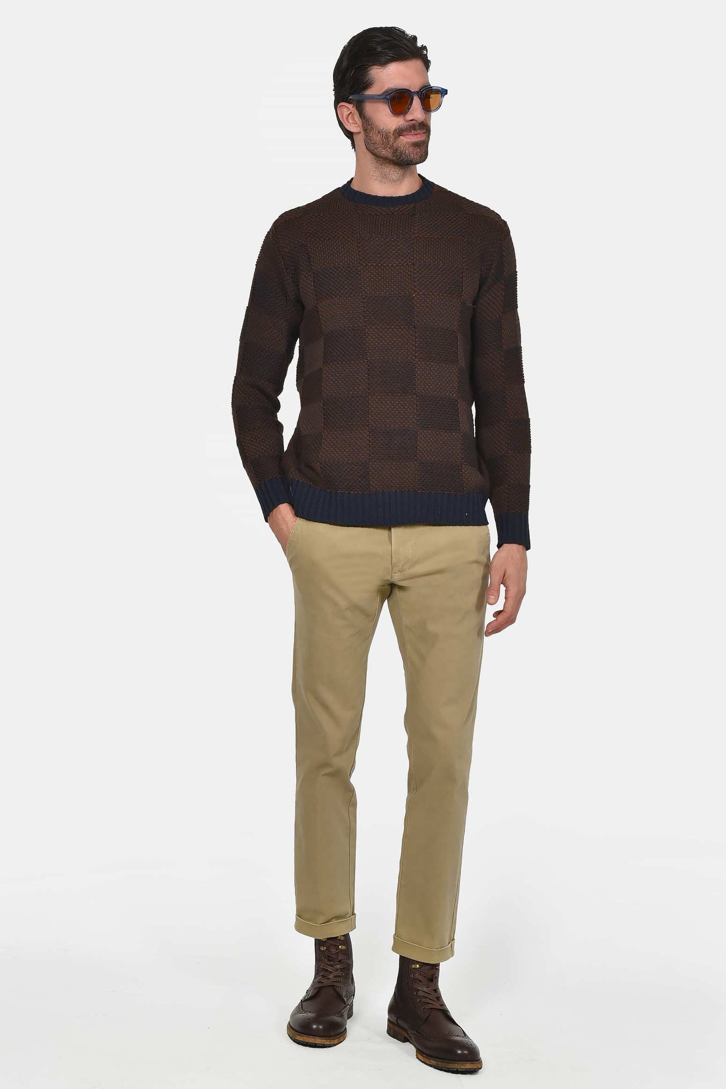 ανδρικό-πουλόβερ-με-σχέδιο-σκακιέρα