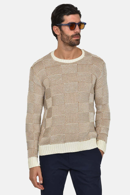 ανδρικό-πουλόβερ-με-σχέδιο-σκακιέρα