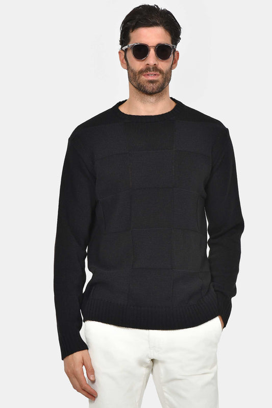 ανδρικό-πουλόβερ-με-σχέδιο-σκακιέρα-normal-fit