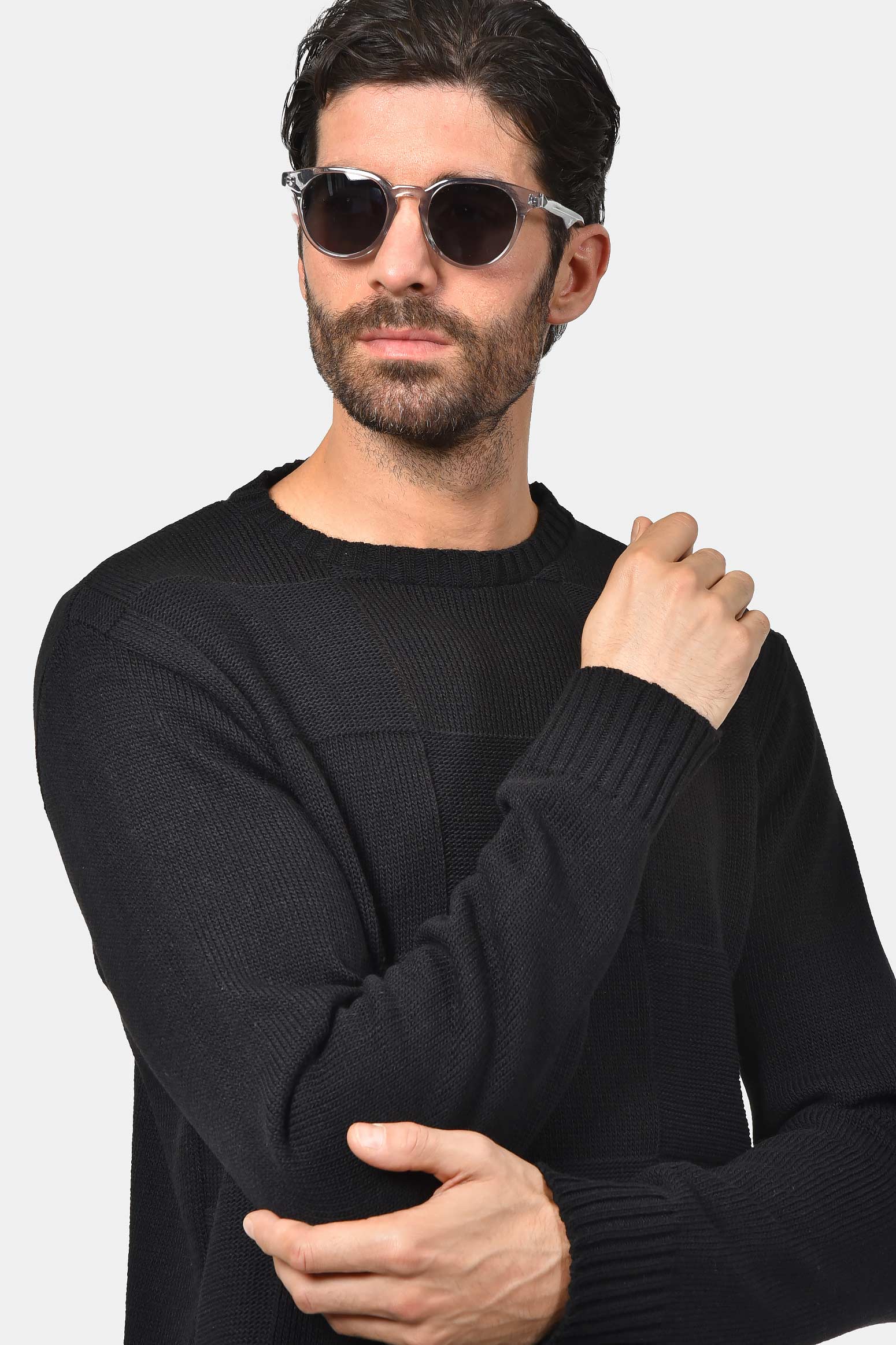 ανδρικό-πουλόβερ-με-σχέδιο-σκακιέρα-normal-fit