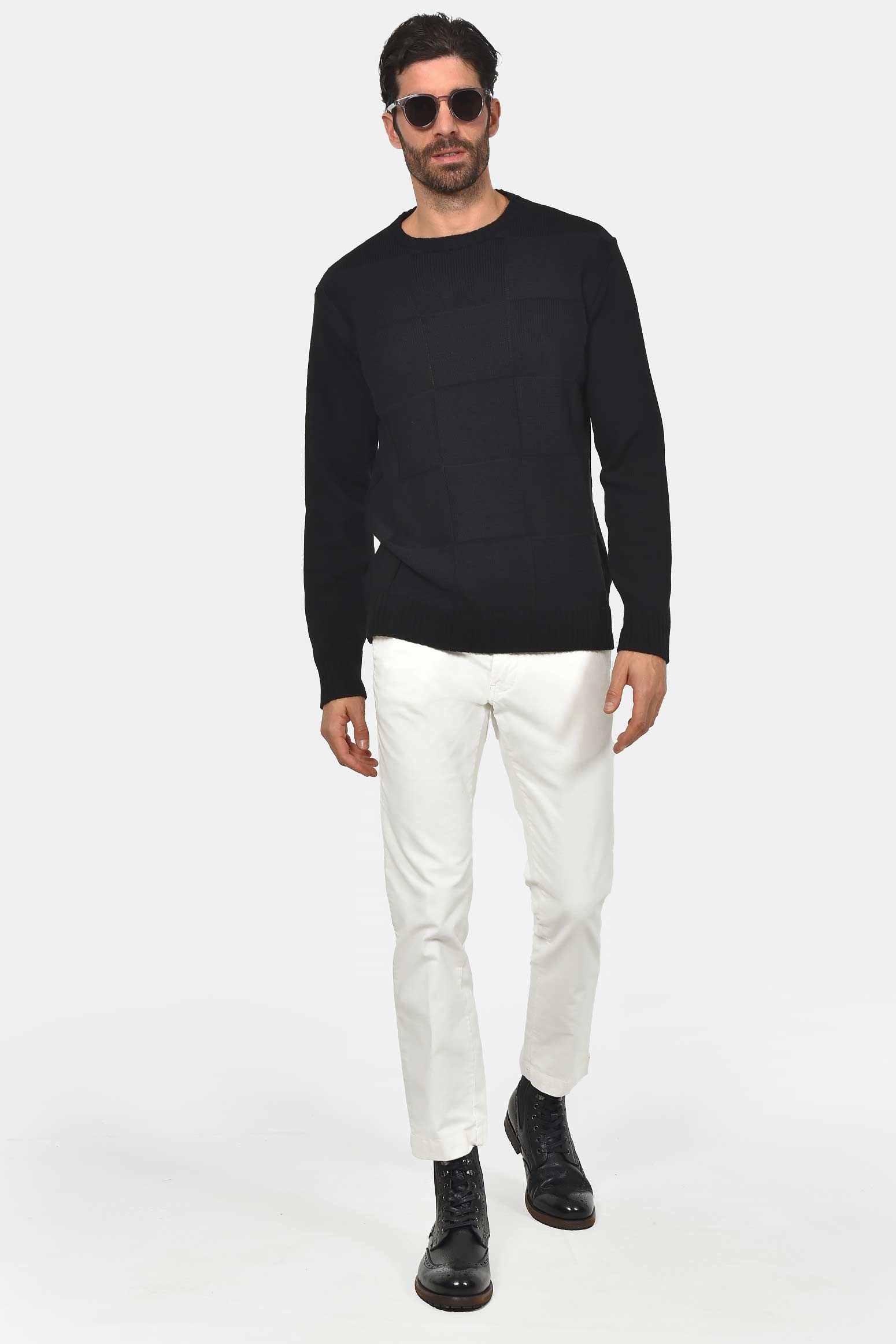 ανδρικό-πουλόβερ-με-σχέδιο-σκακιέρα-normal-fit