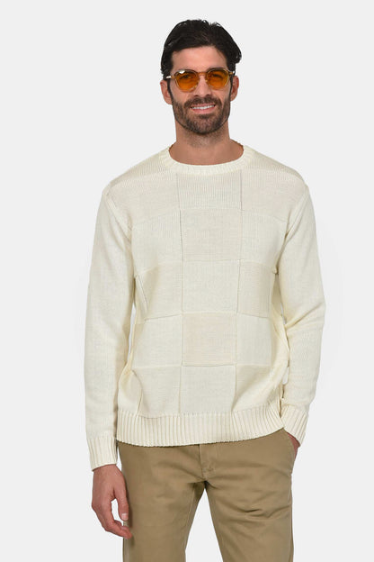 ανδρικό-πουλόβερ-με-σχέδιο-σκακιέρα-normal-fit