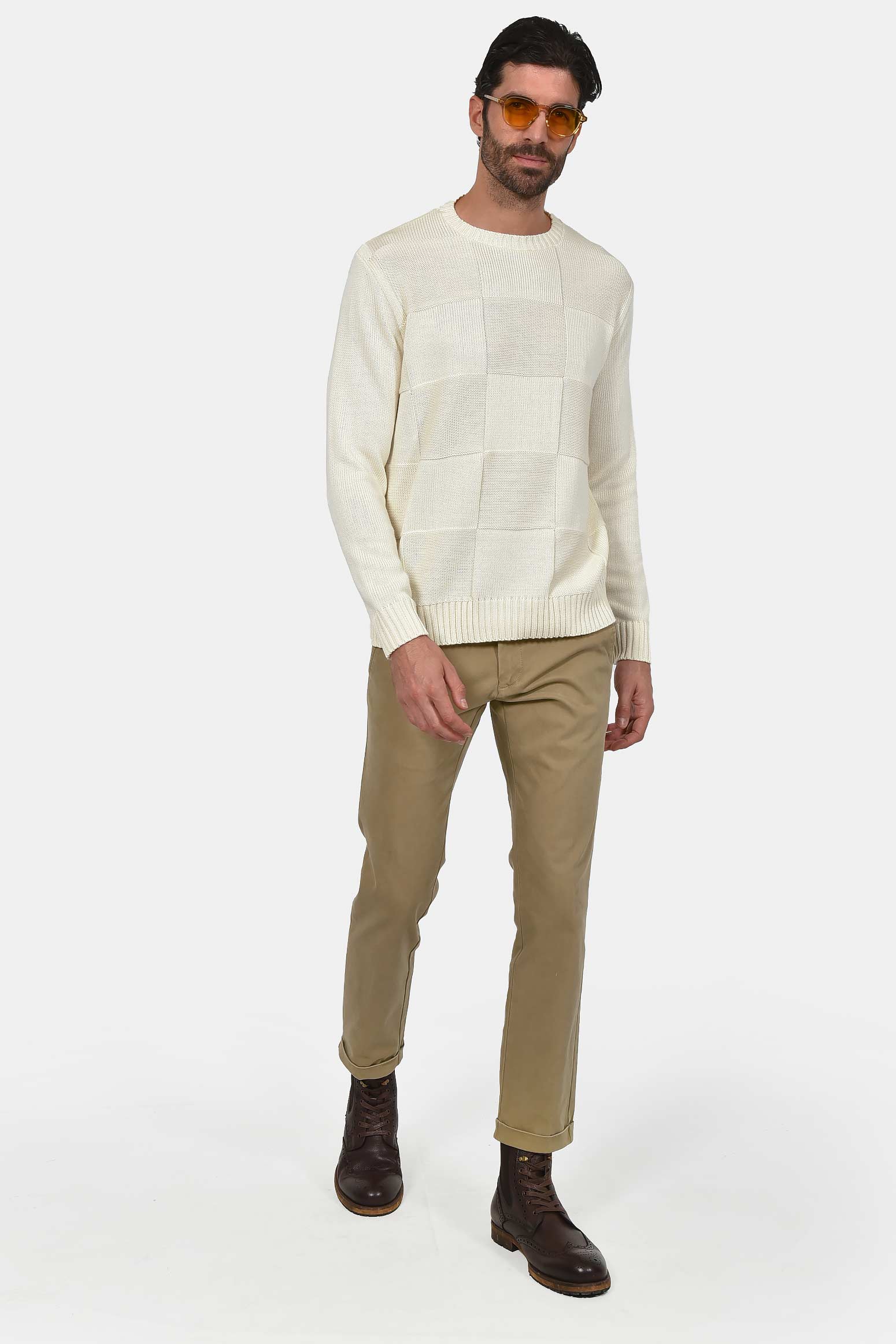 ανδρικό-πουλόβερ-με-σχέδιο-σκακιέρα-normal-fit