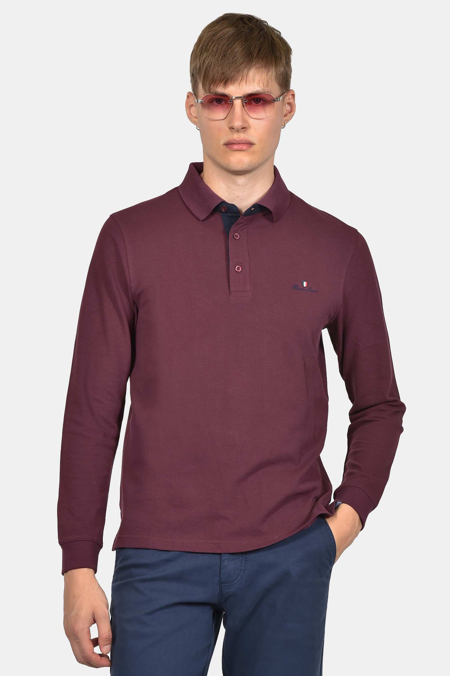 ανδρική-μακρυμάνικη-μπλούζα-με-γιακά-polo-normal-fit-100%-βαμβάκι