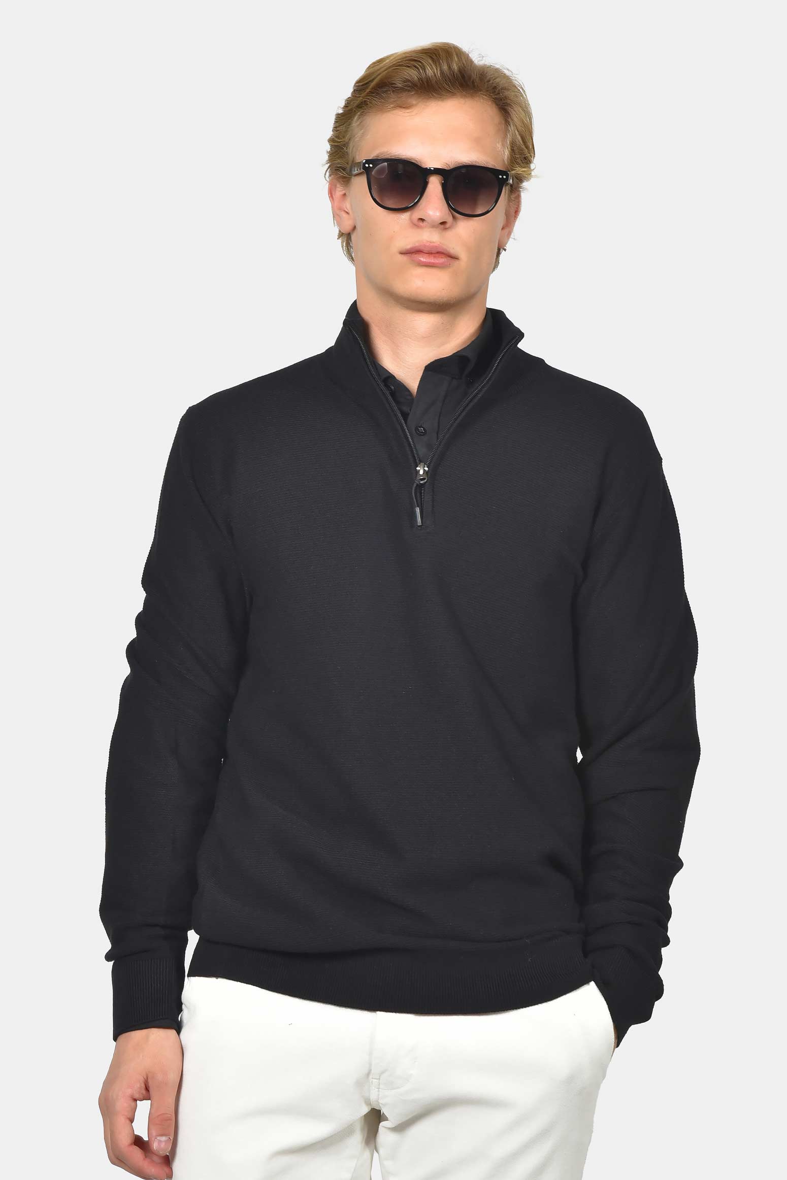 ανδρικό-half-zip-100%-βαμβάκι-με-ριγέ-σχέδιο