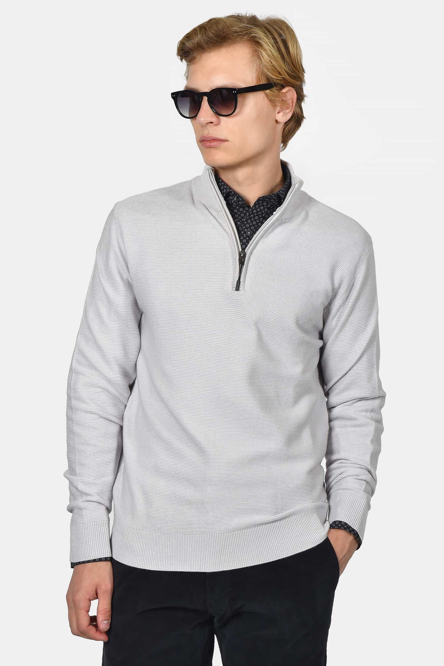 ανδρικό-half-zip-100%-βαμβάκι-με-ριγέ-σχέδιο