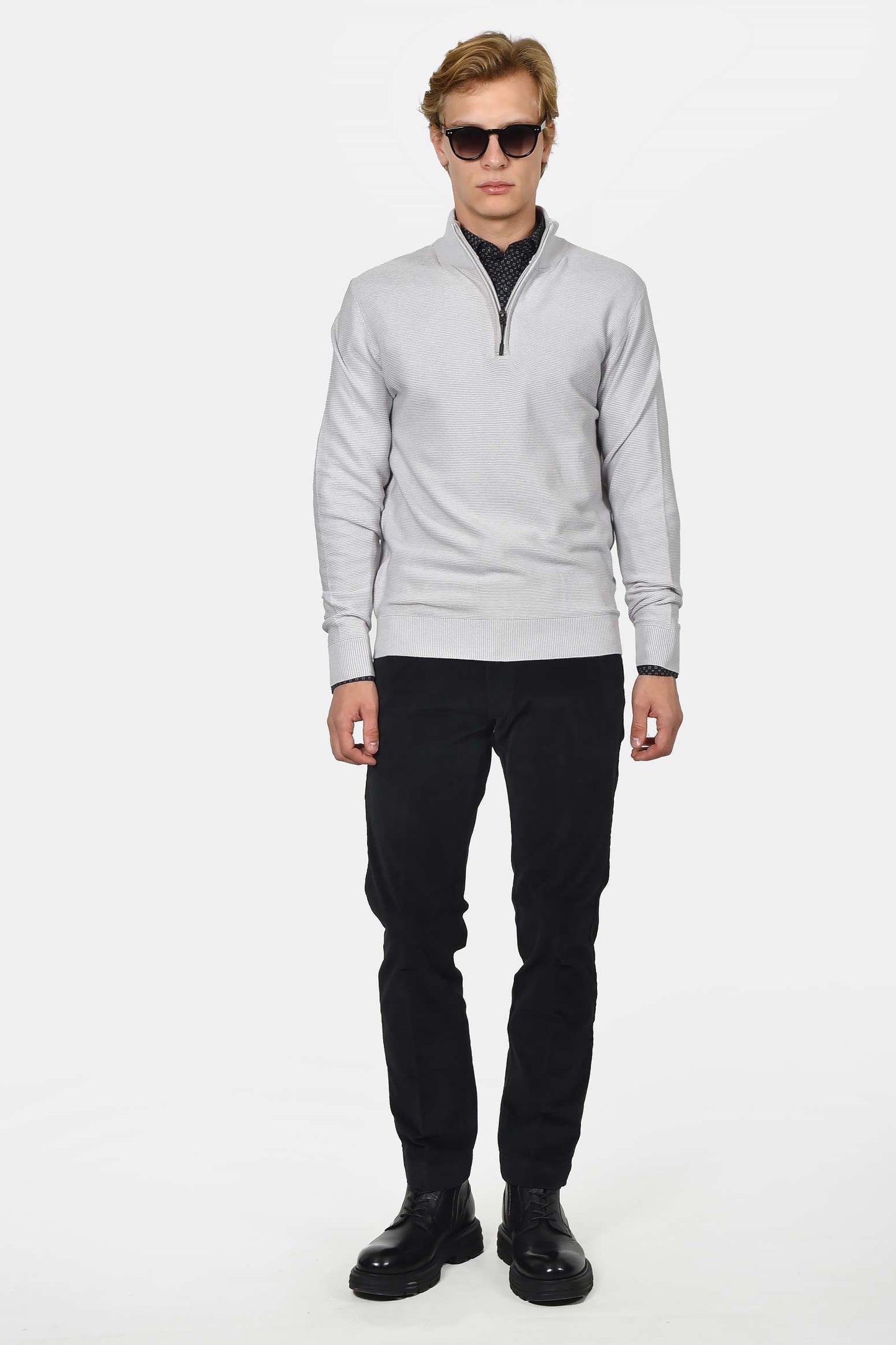 ανδρικό-half-zip-100%-βαμβάκι-με-ριγέ-σχέδιο