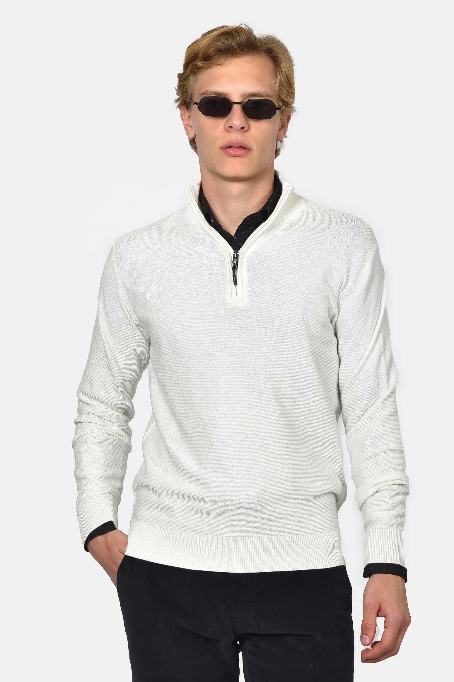 ανδρικό-half-zip-100%-βαμβάκι-με-ριγέ-σχέδιο