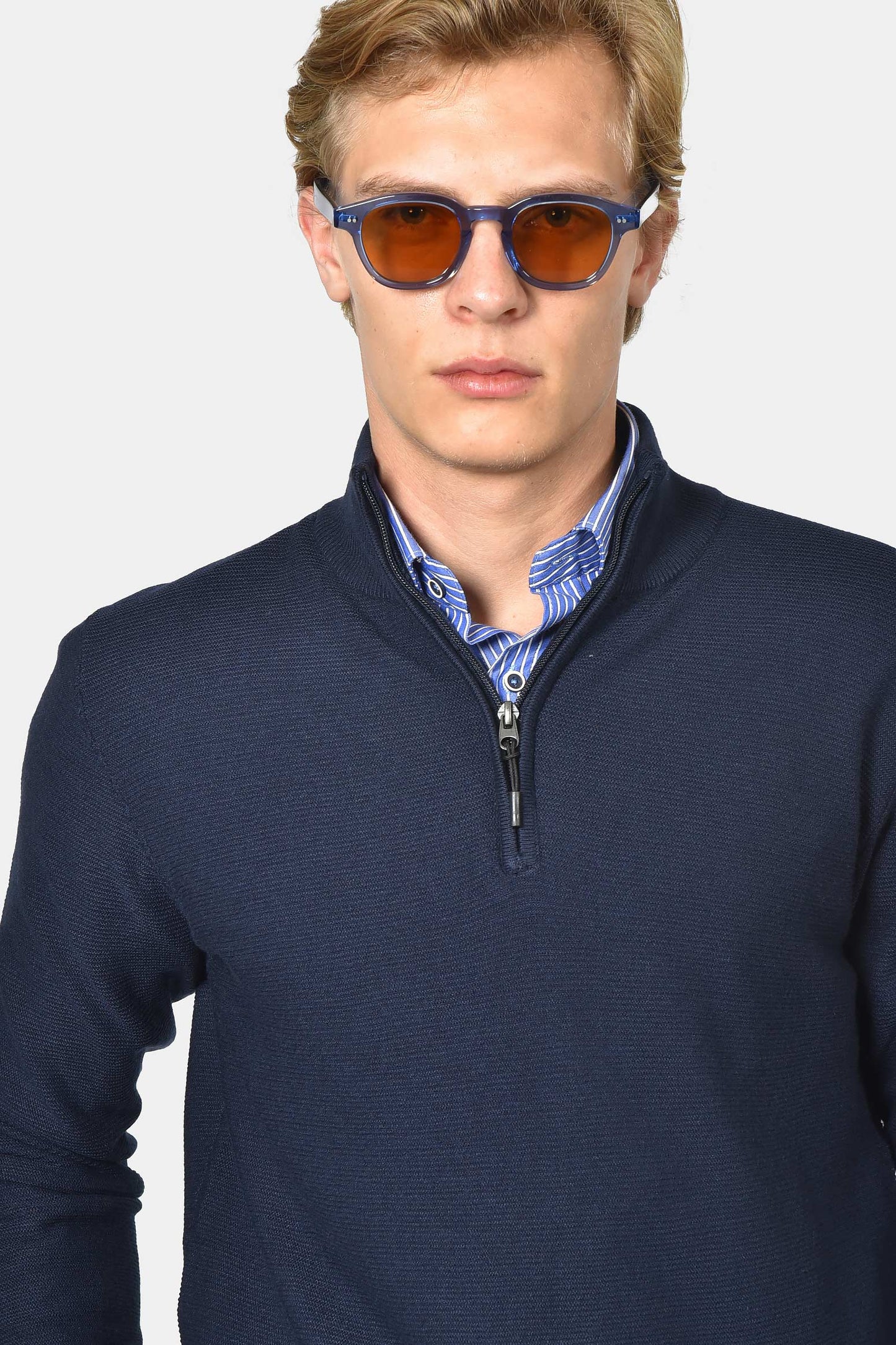 ανδρικό-half-zip-100%-βαμβάκι-με-ριγέ-σχέδιο