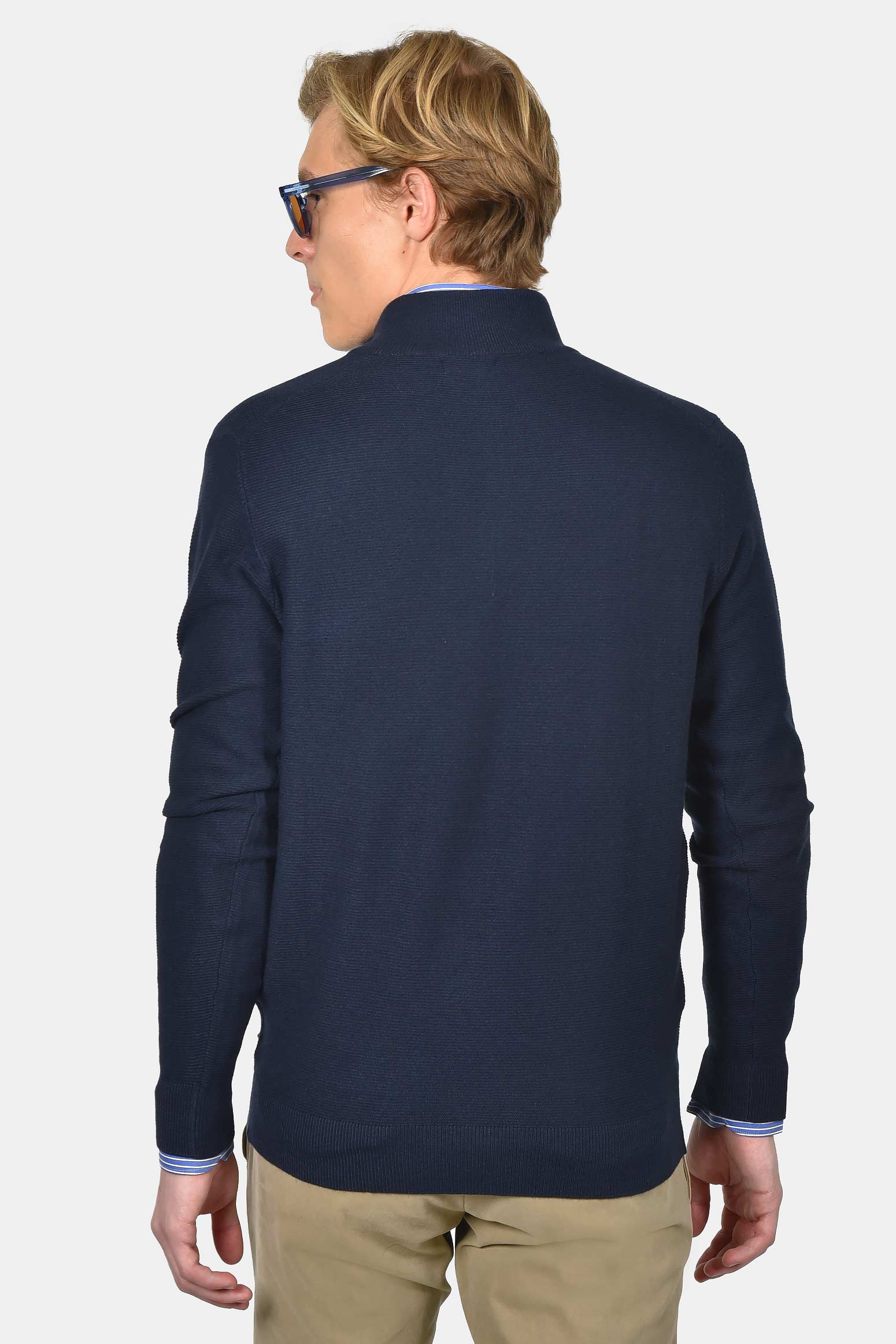 ανδρικό-half-zip-100%-βαμβάκι-με-ριγέ-σχέδιο