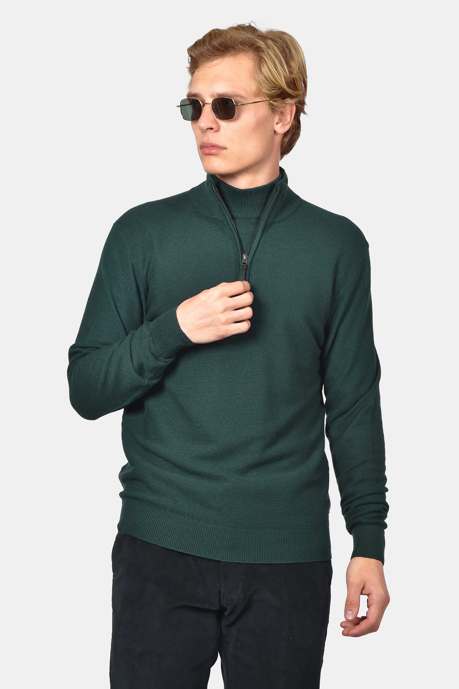 ανδρικό-half-zip-100%-βαμβάκι-με-ριγέ-σχέδιο