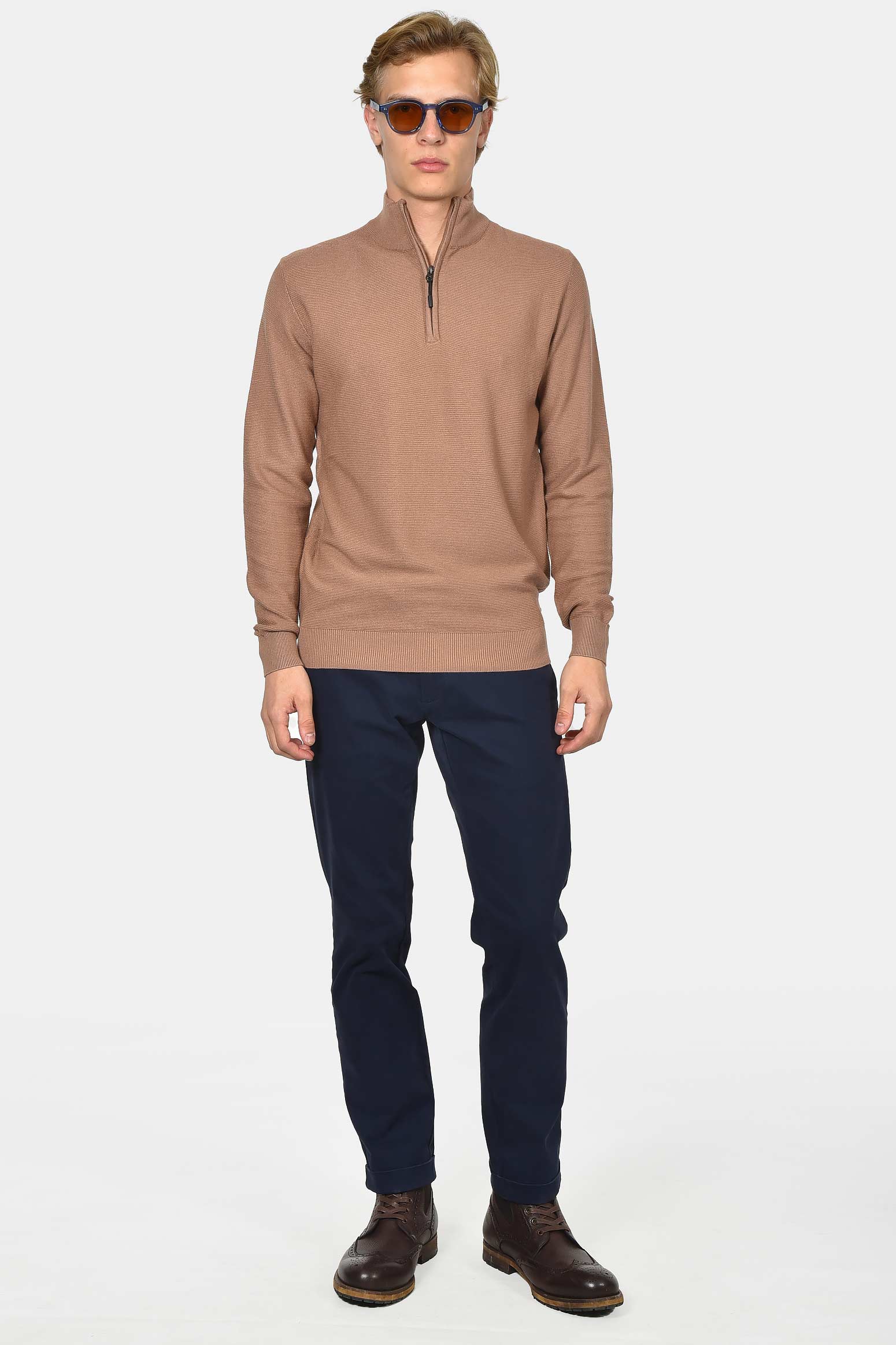 ανδρικό-half-zip-100%-βαμβάκι-με-ριγέ-σχέδιο