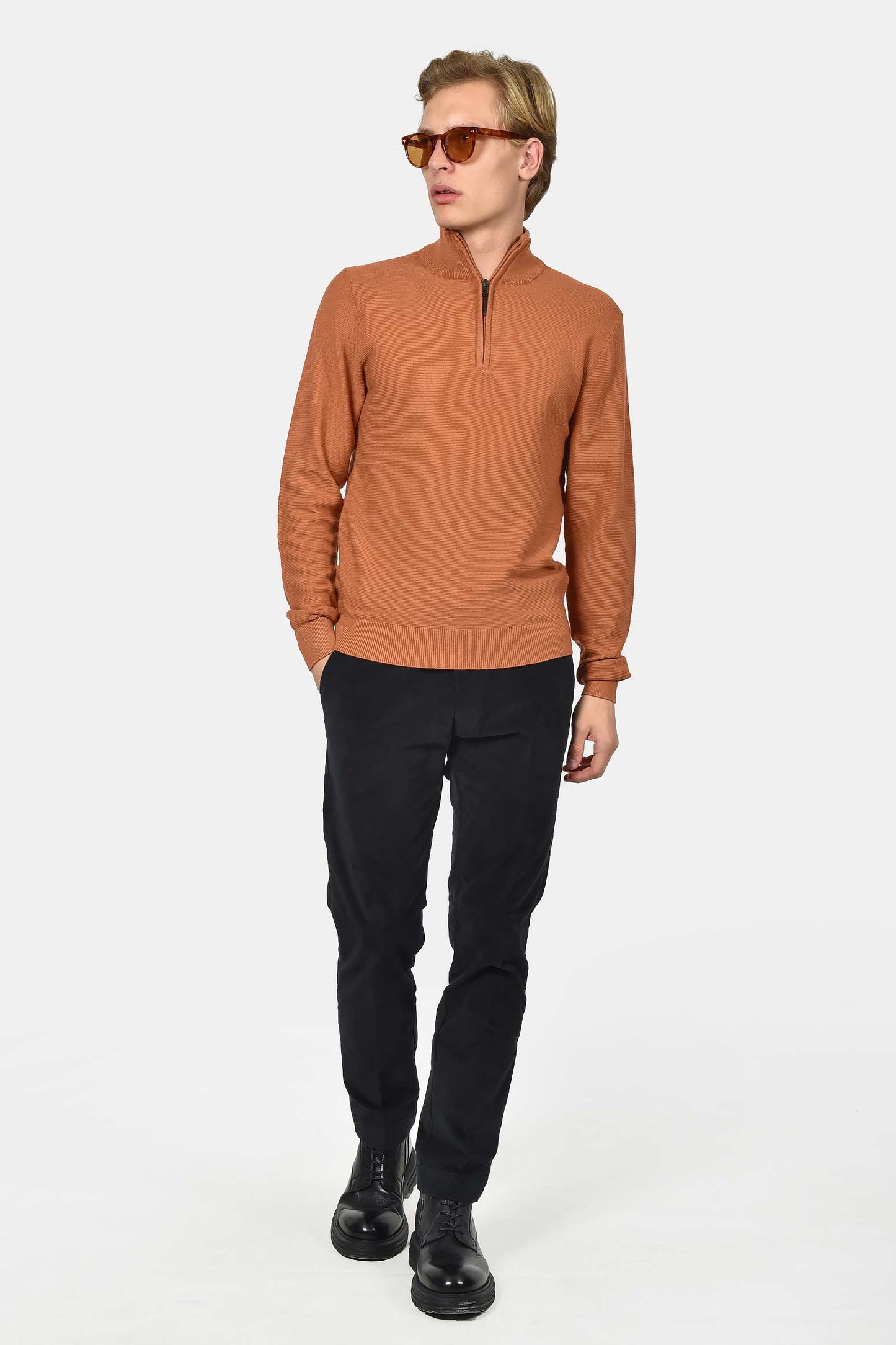 ανδρικό-half-zip-100%-βαμβάκι-με-ριγέ-σχέδιο