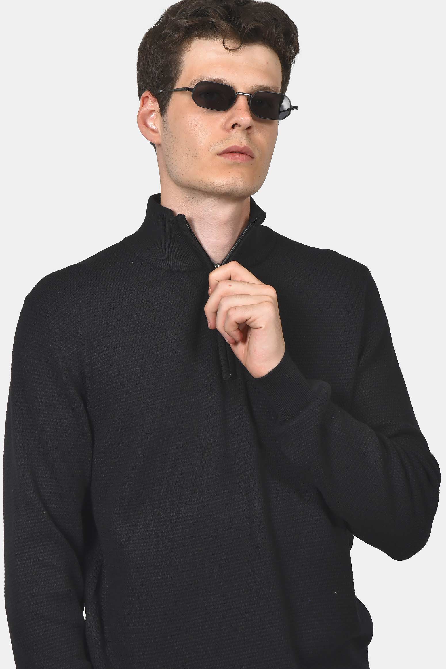 ανδρικό-πλεκτό-half-zip-100-βαμβάκι-normal-fit