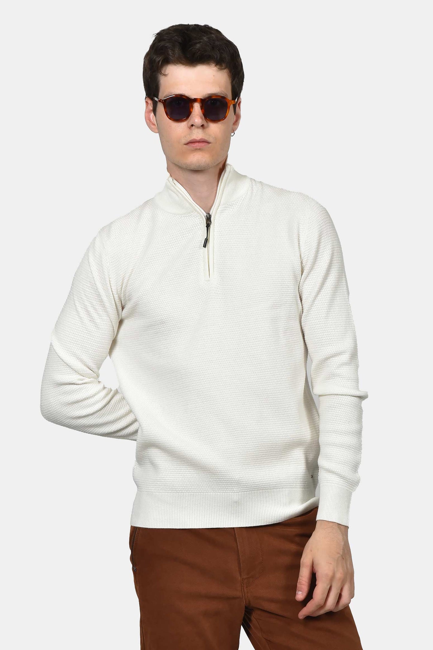 ανδρικό-πλεκτό-half-zip-100-βαμβάκι-normal-fit