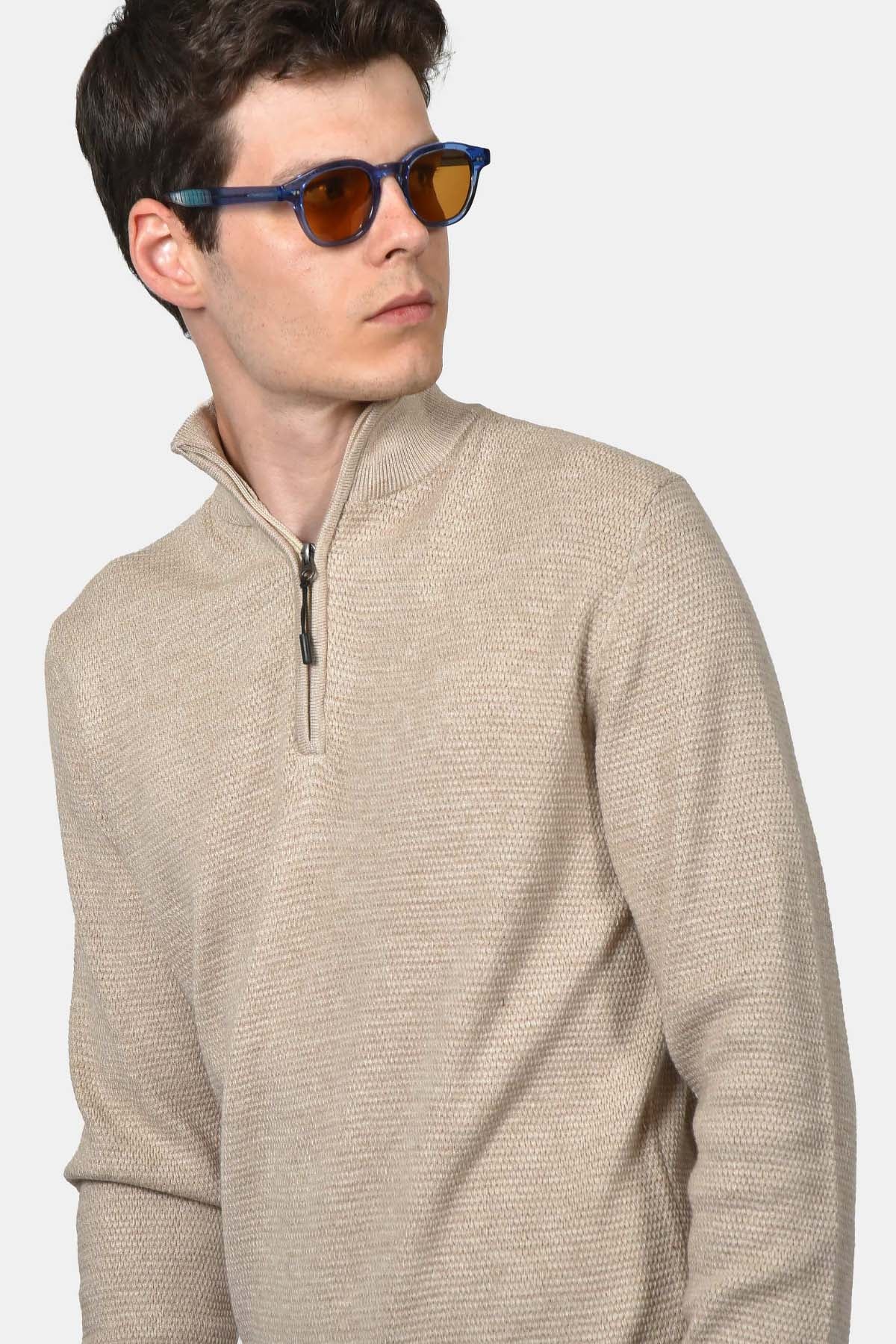 ανδρικό-πλεκτό-half-zip-100-βαμβάκι-normal-fit