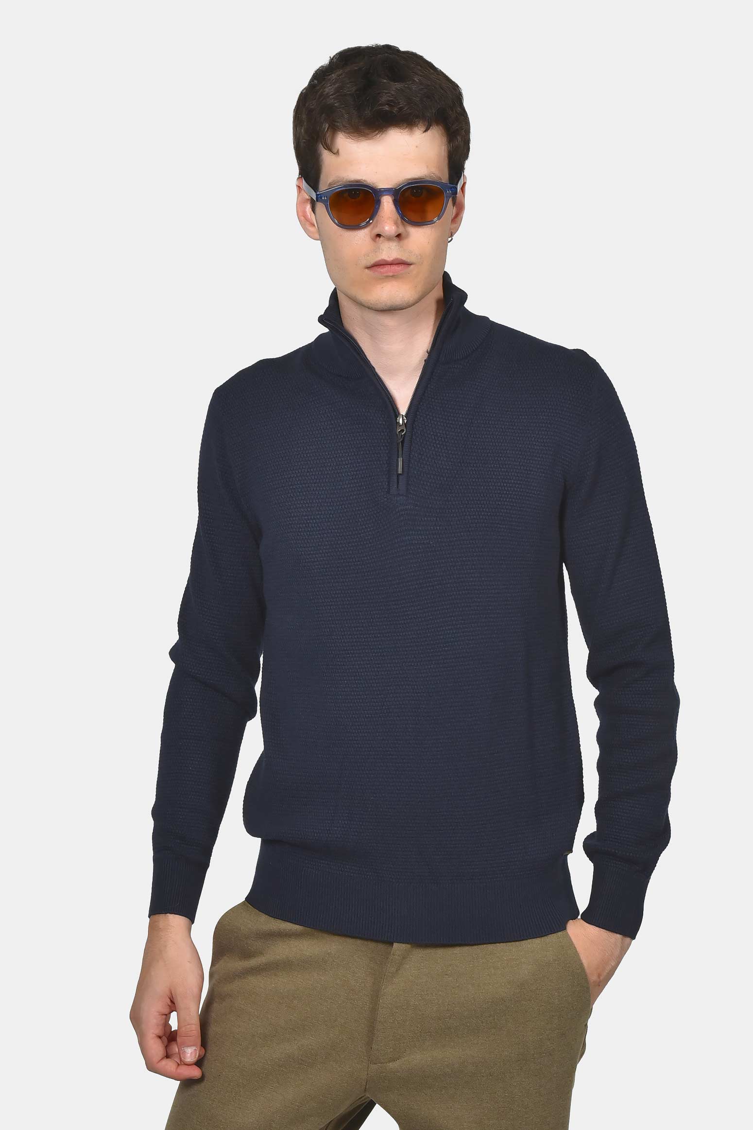 ανδρικό-πλεκτό-half-zip-100-βαμβάκι-normal-fit