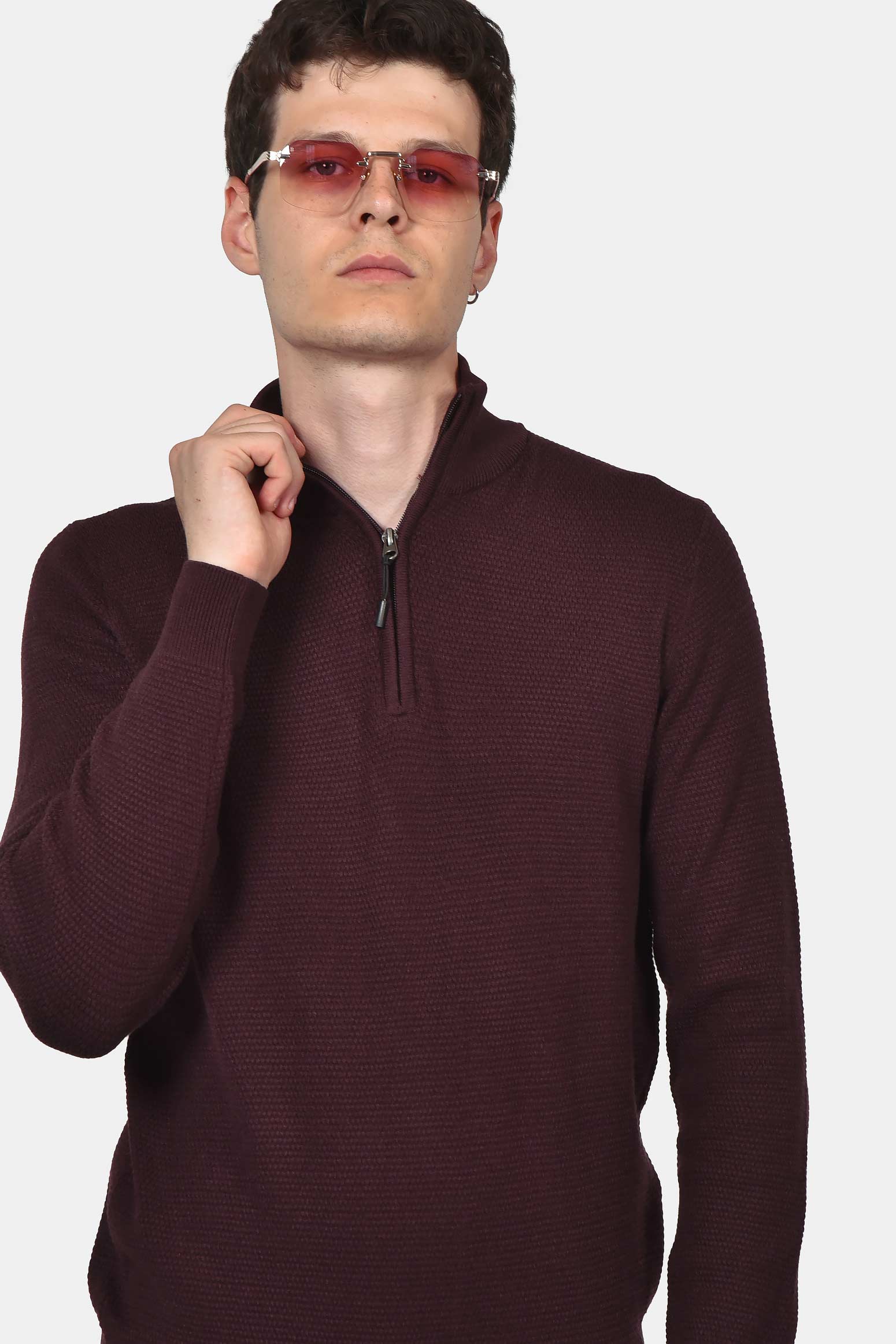 ανδρικό-πλεκτό-half-zip-100-βαμβάκι-normal-fit