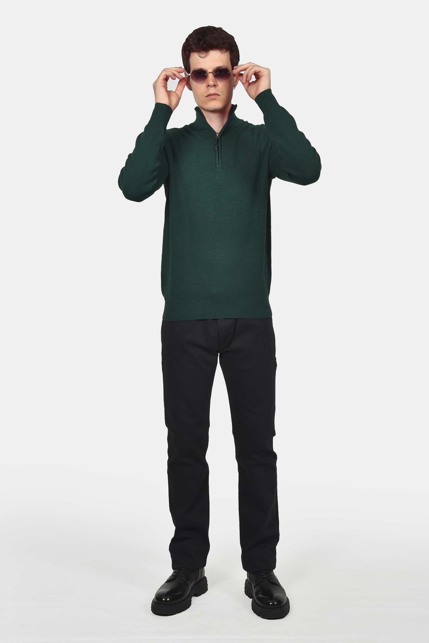 ανδρικό-πλεκτό-half-zip-100-βαμβάκι-normal-fit