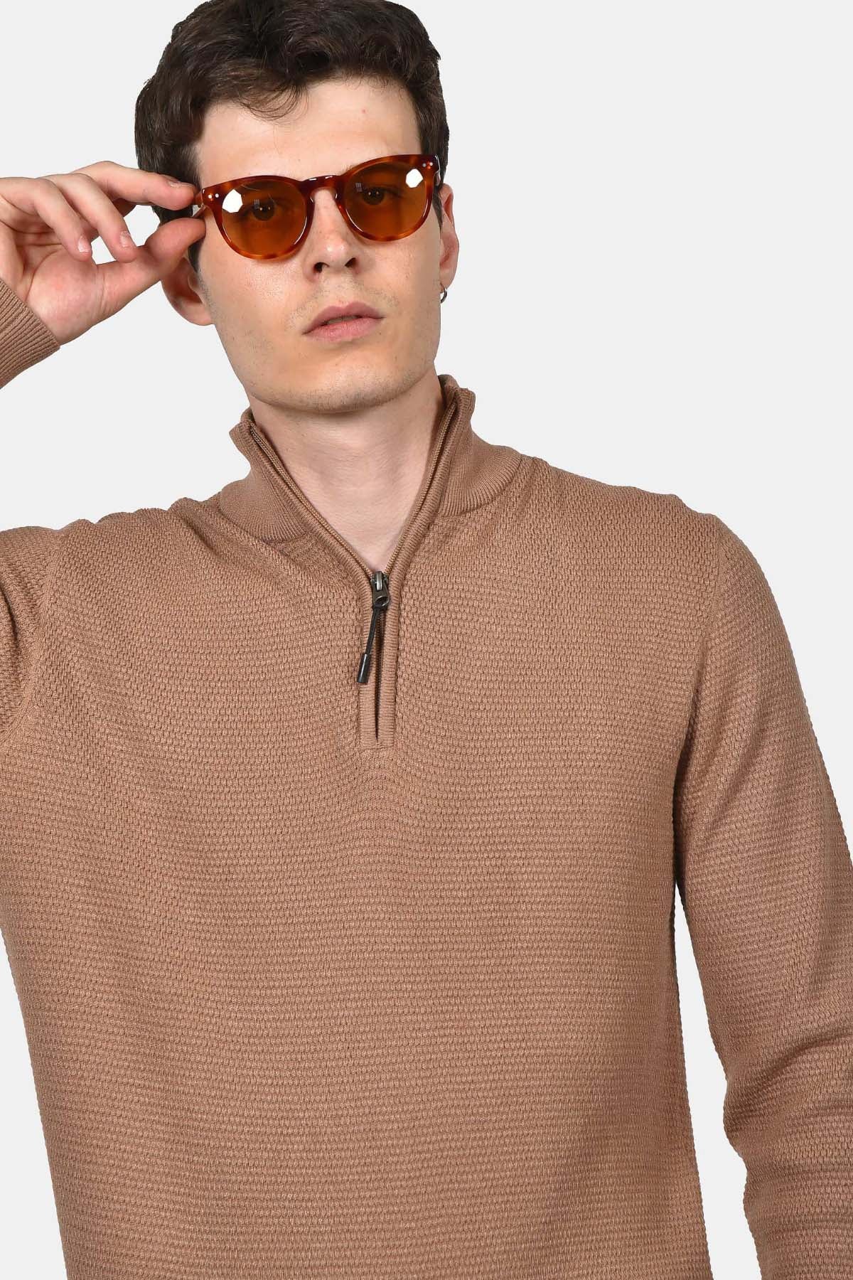 ανδρικό-πλεκτό-half-zip-100-βαμβάκι-normal-fit